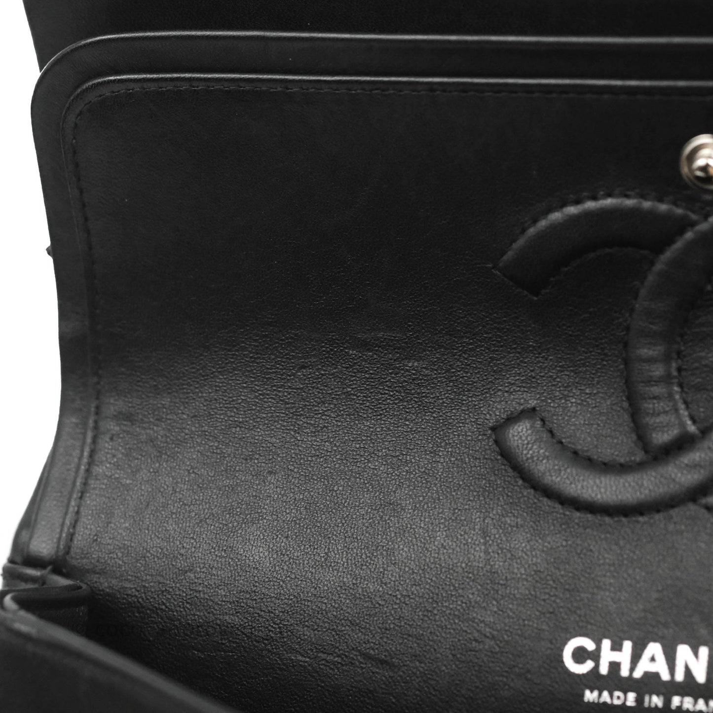 Chanel Classic Quilted M/L Medium Double Flap So Black Lambskin
