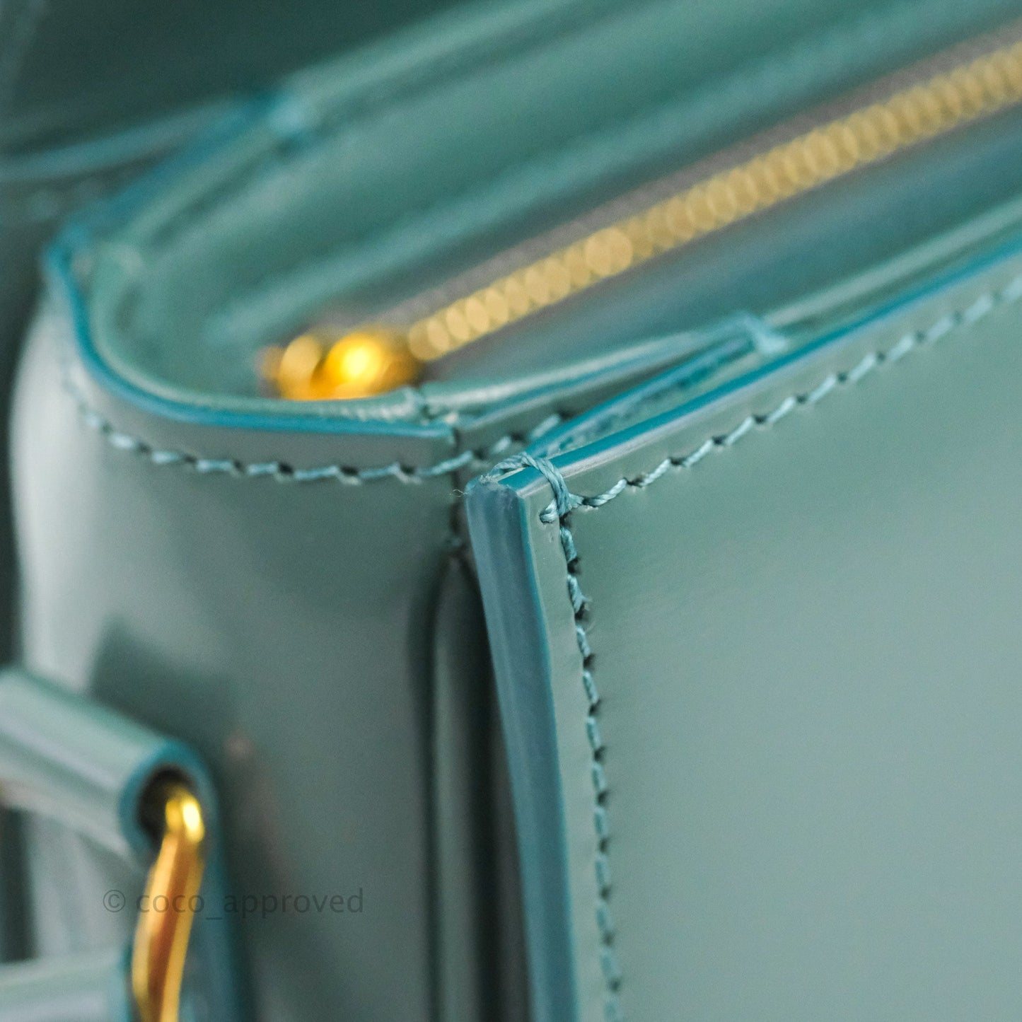 Celine Teen Triomphe Bag Shiny Calfskin Green Smoke