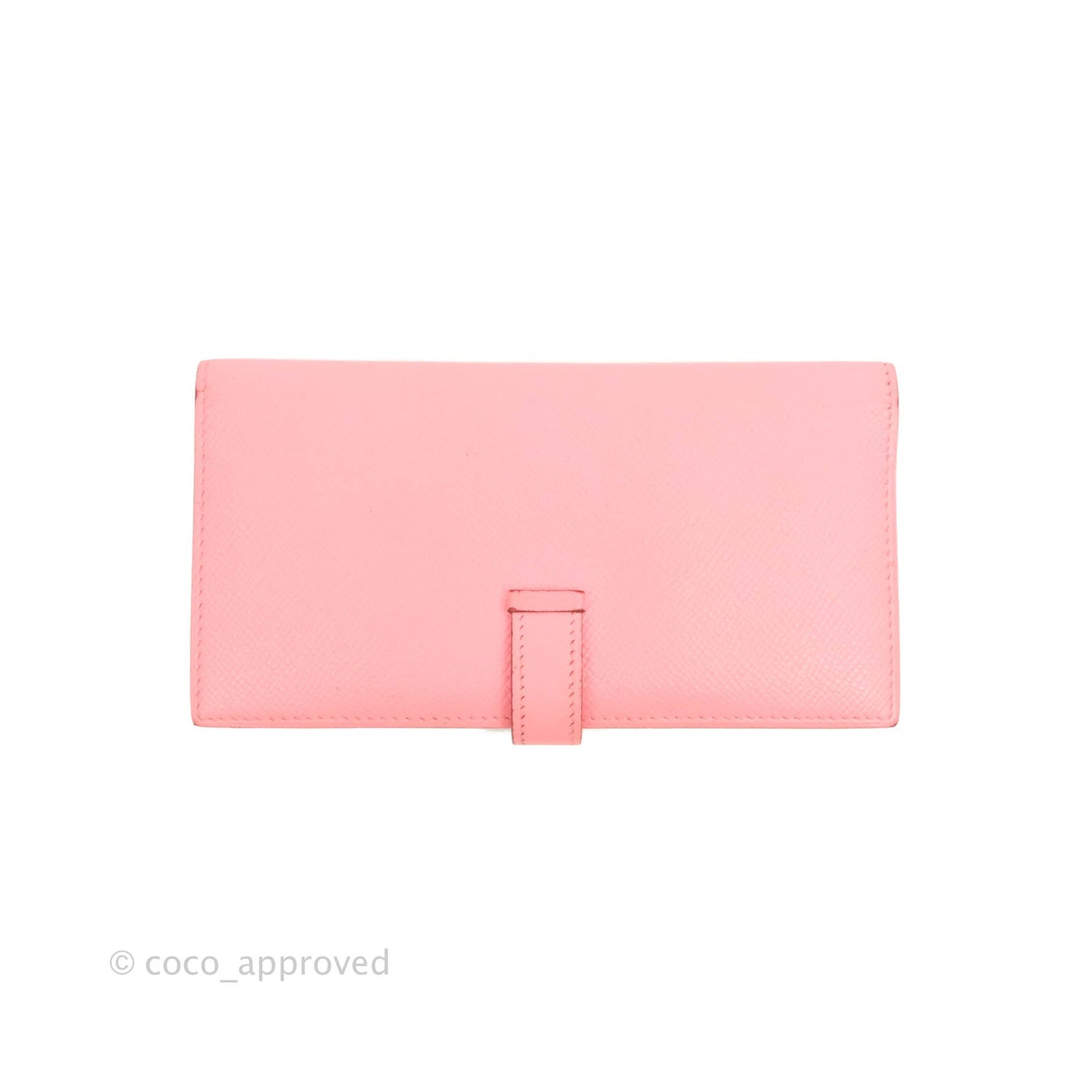 Hermès Bearn Wallet Epsom Pink Palladium Hardware