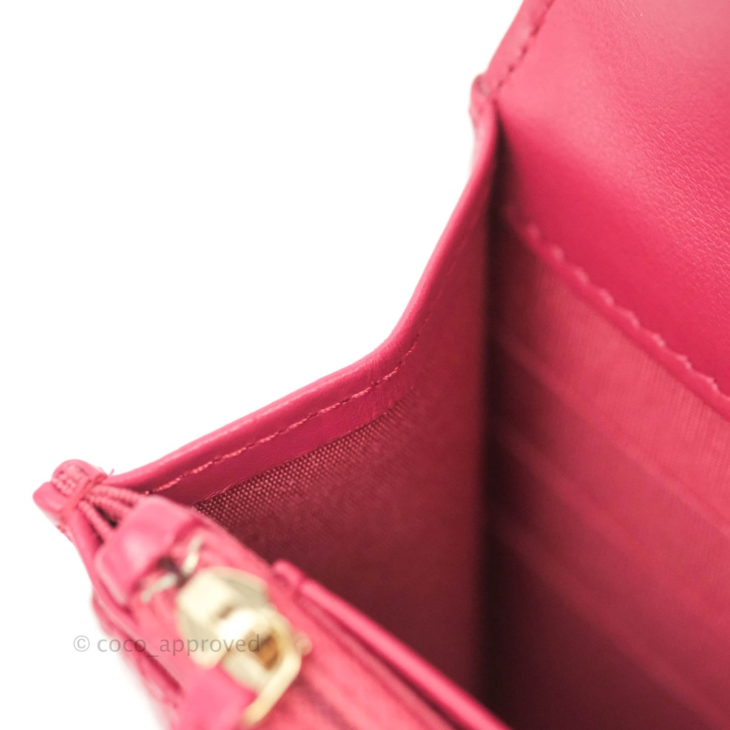 Chanel Quilted Perfect Fit Adjustable Wallet On Chain WOC Pink Calfskin Aged Gold Hardware