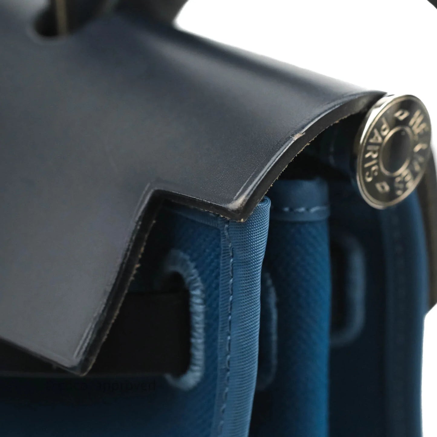Hermès Herbag Zip 31 Bleu Ocean/Bleu Indigo Canvas Palladium Hardware