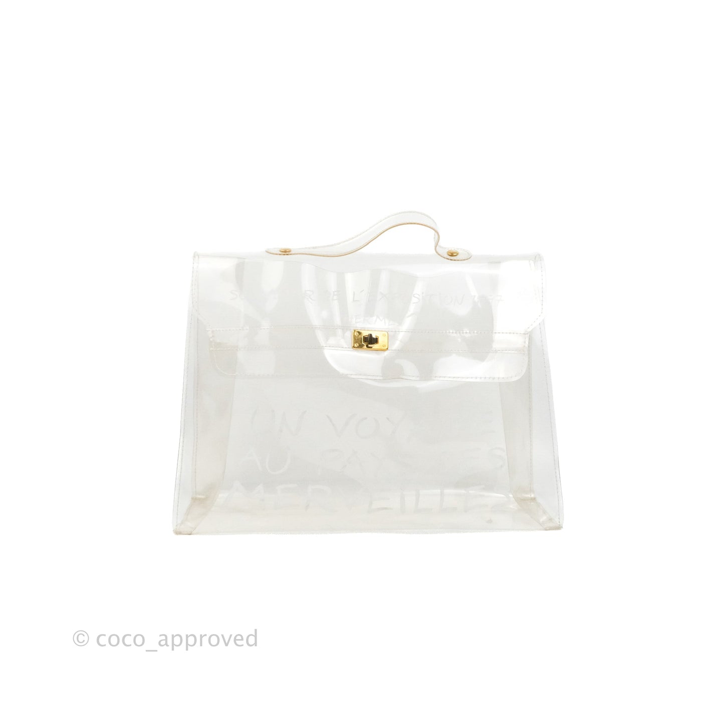 Hermès Vinyl Kelly Beach Bag Gold Hardware