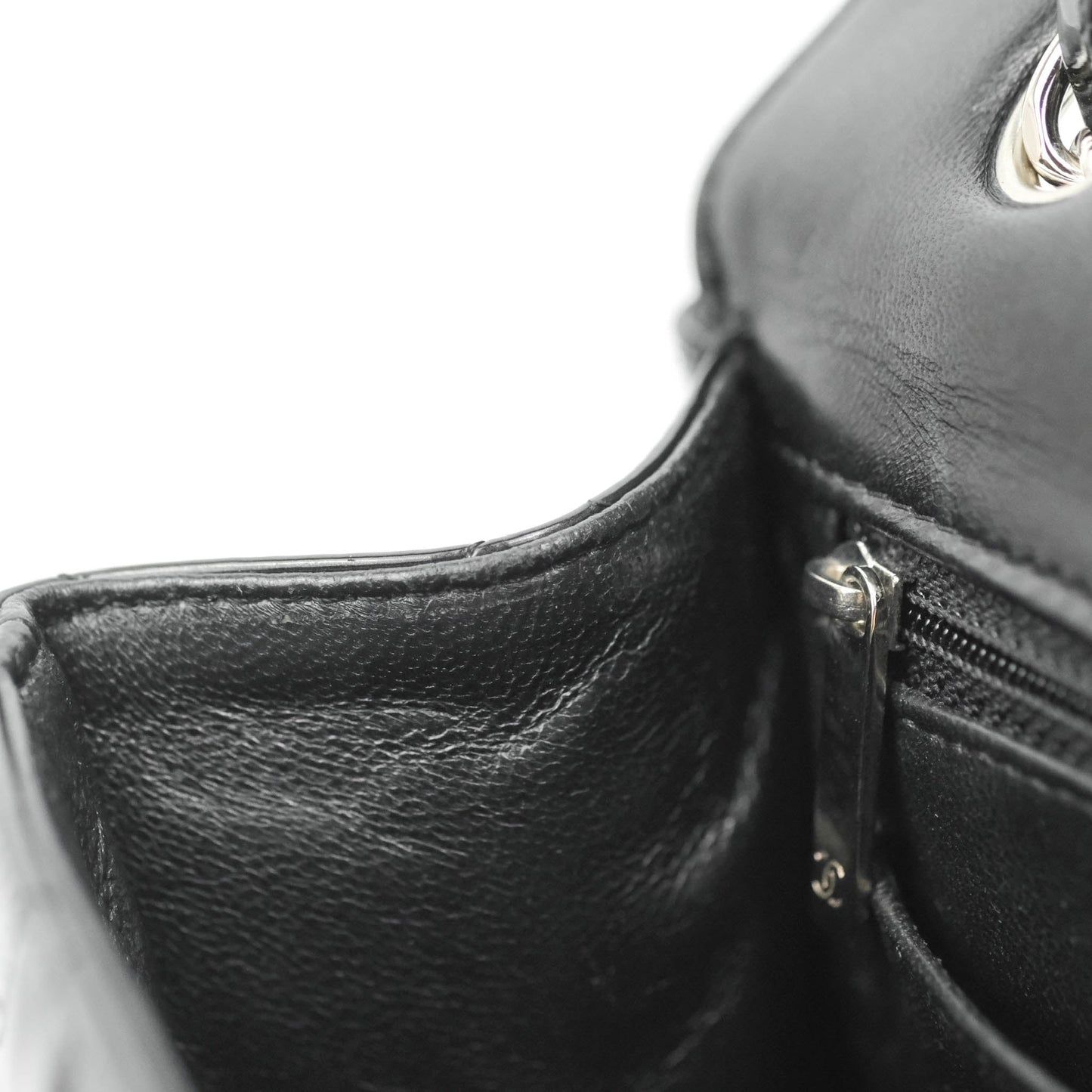 Chanel Quilted Maxi Single Flap Black Patent Silver Hardware