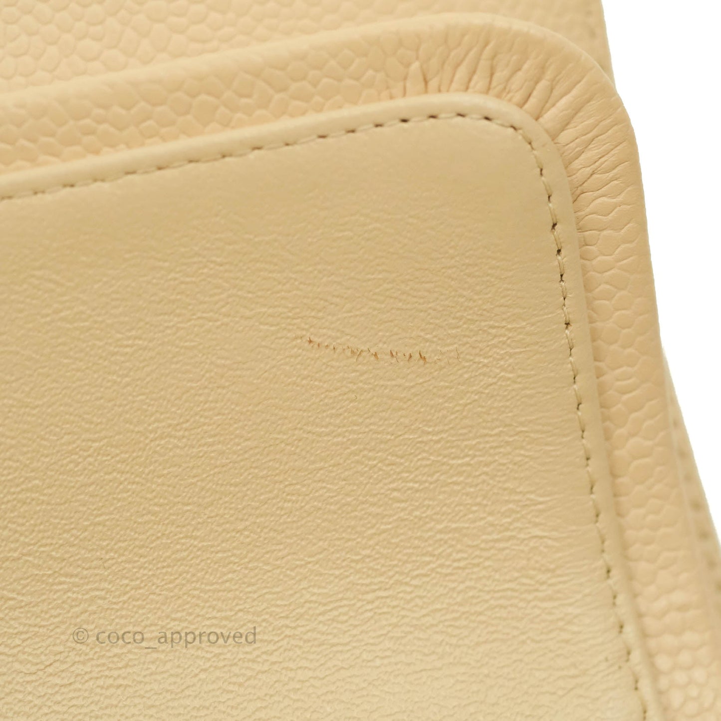 Chanel Classic M/L Medium Flap Quilted Beige Caviar Gold Hardware