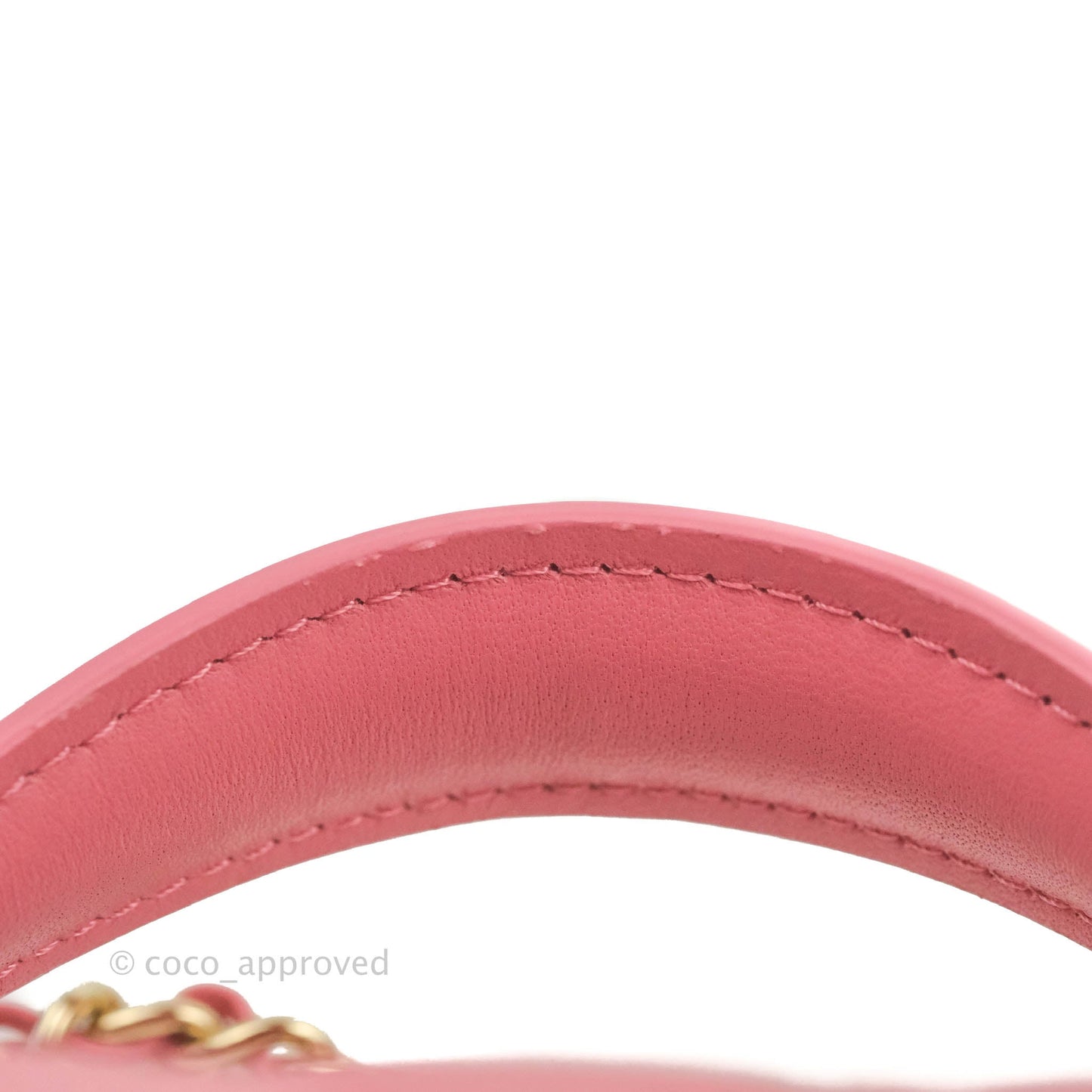 Chanel Top Handle Mini Rectangular Flap Bag Pink Lambskin Gold Hardware