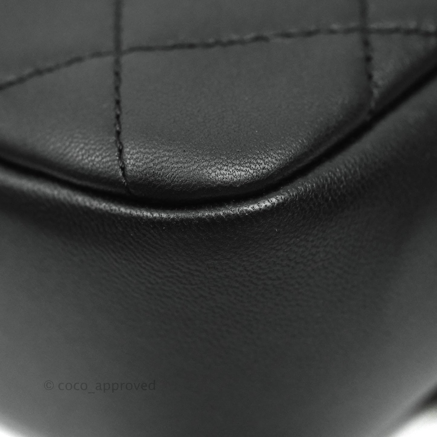 Chanel Circular Handle Flap Bag Black Lambskin Aged Gold Hardware