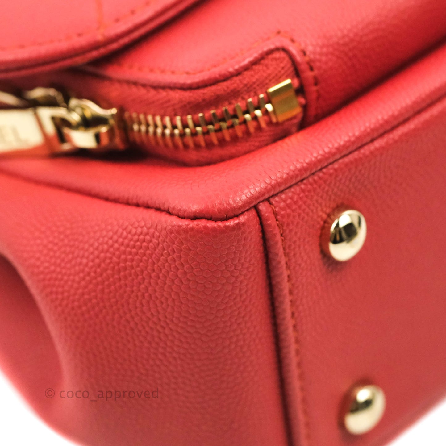 Chanel Quilted Small Business Affinity Flap Red Caviar Gold Hardware