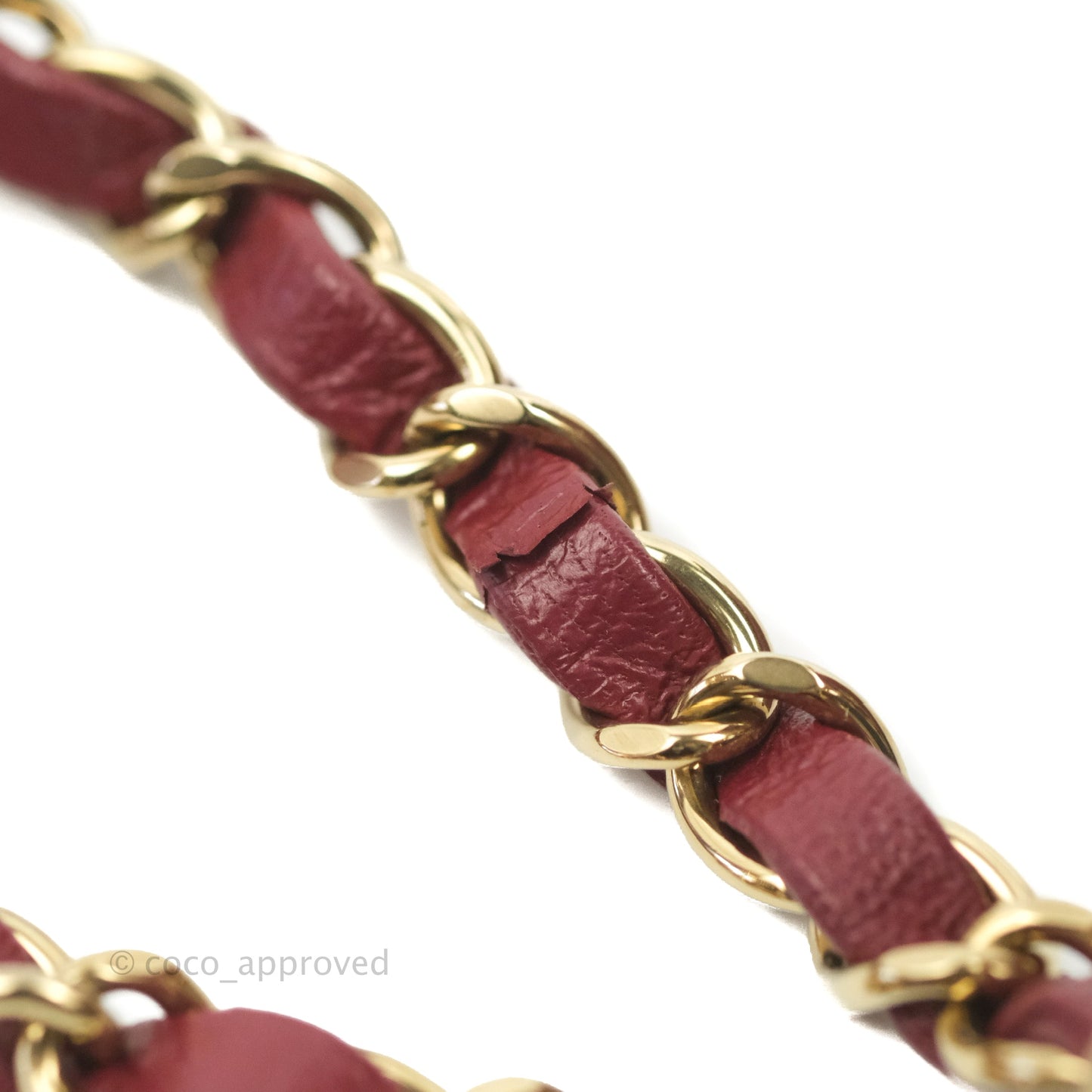 Chanel Quilted Mini Square Burgundy Lambskin Gold Hardware