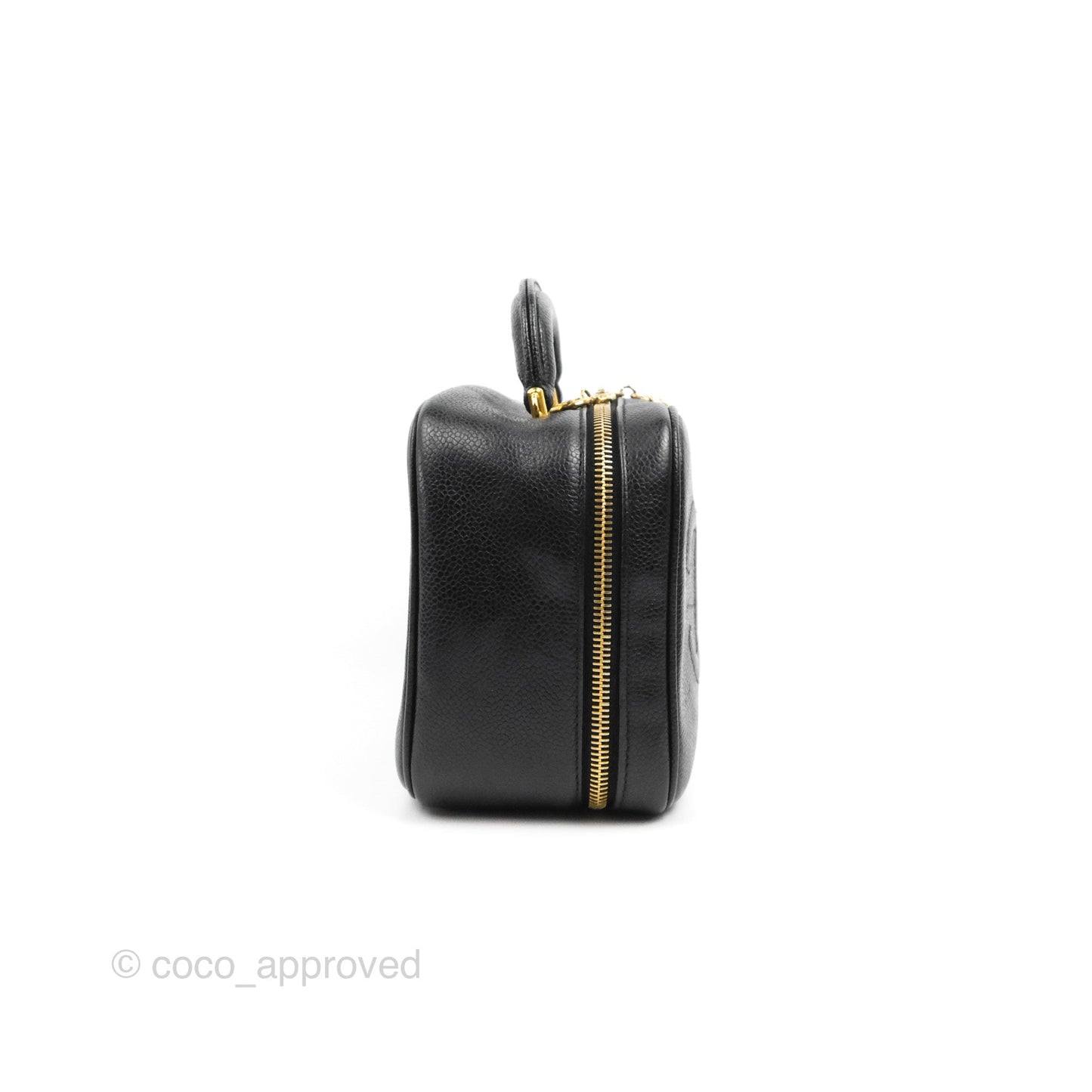 Chanel Vintage Timeless CC Vanity Black Caviar Gold Hardware