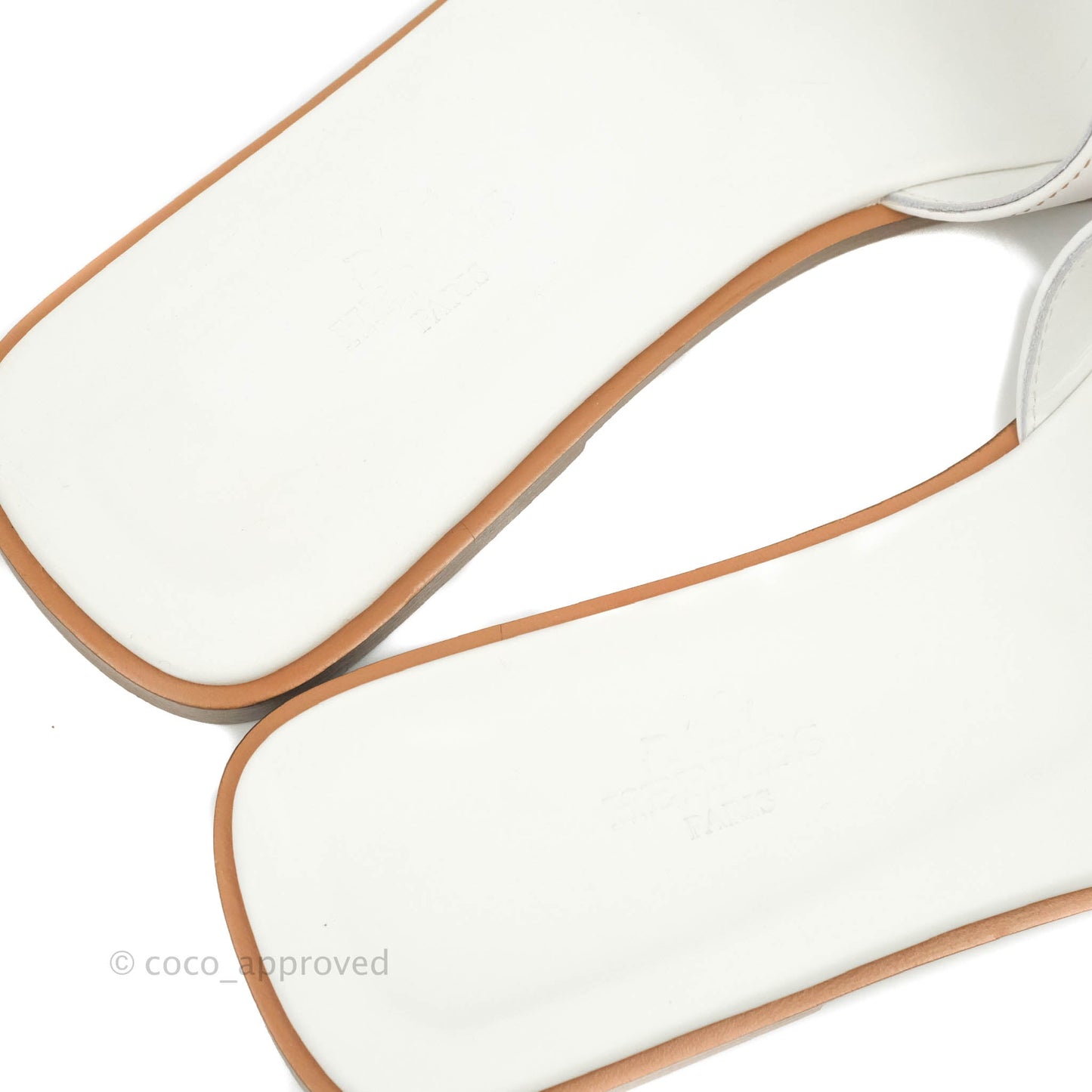 Hermès Oran Sandals in White Size 38.5