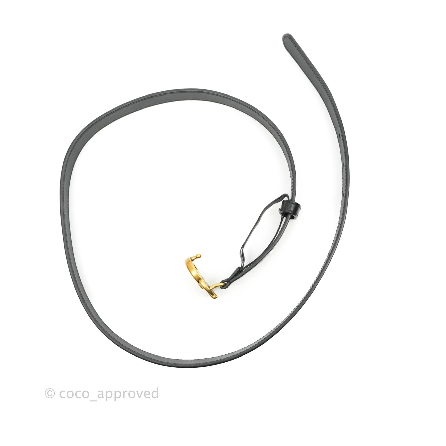 Gucci Double GG Black Calfskin 20mm Belt 80 32
