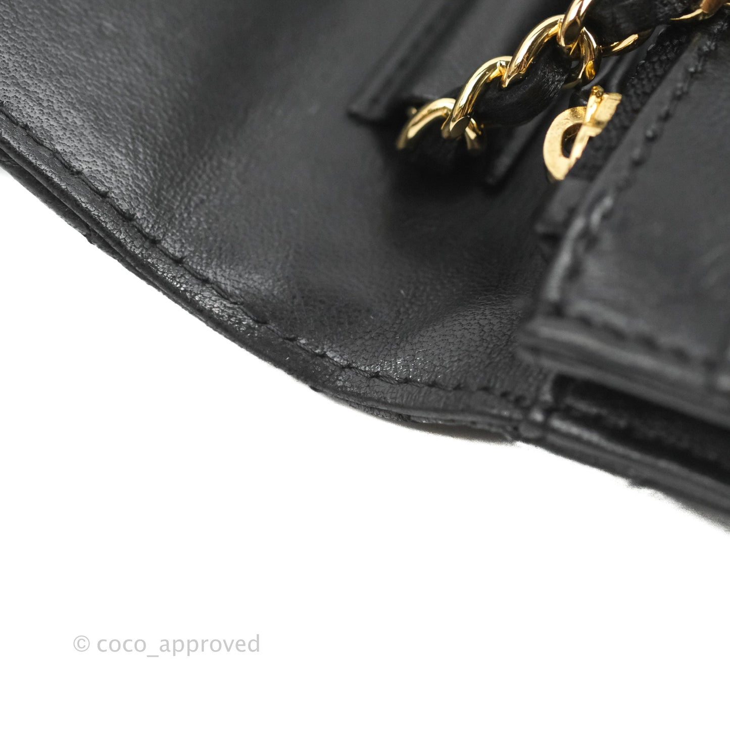Chanel Quilted Classic Wallet on Chain WOC Black Lambskin Gold Hardware