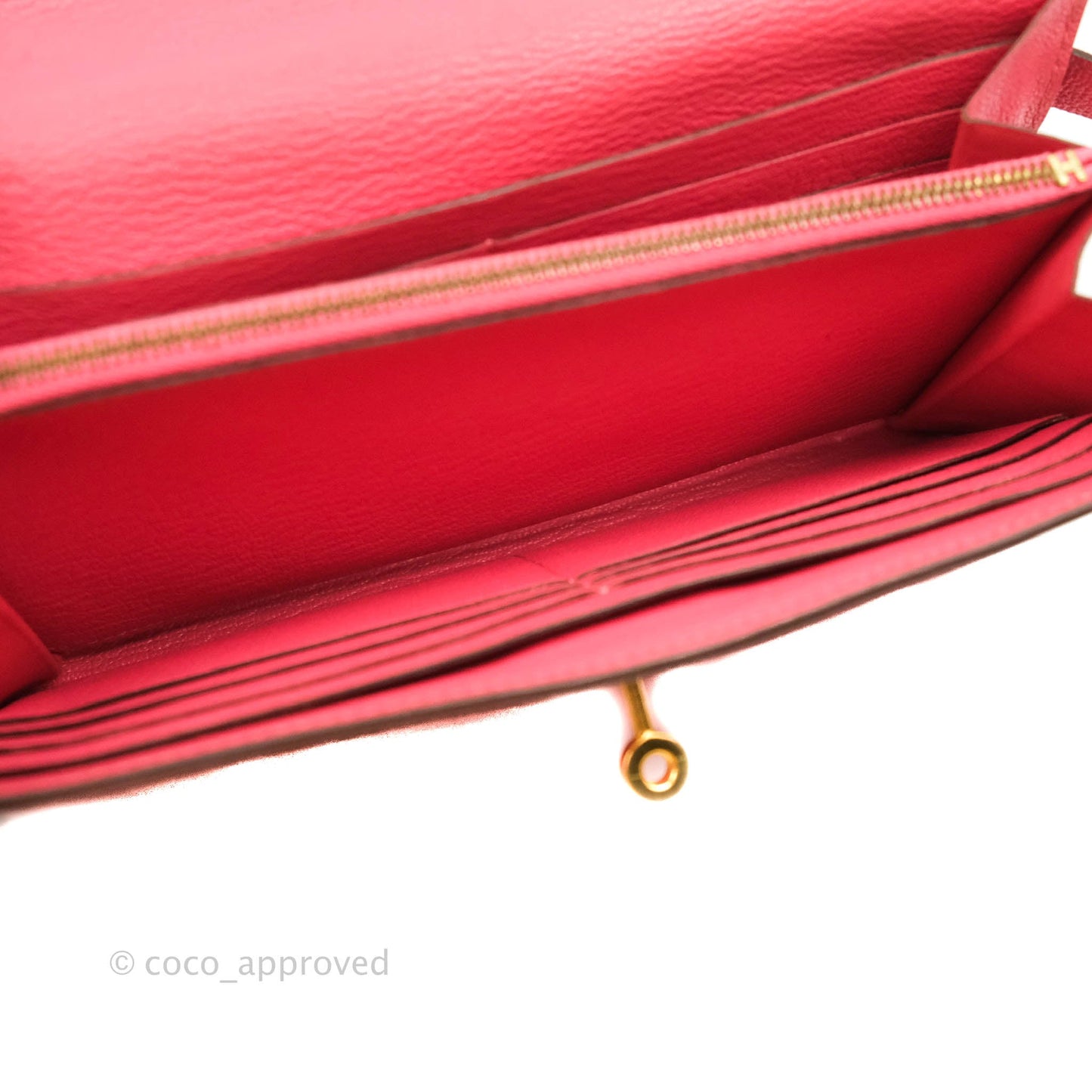Hermès Kelly Wallet Rose Lipstick Chevre Gold Hardware
