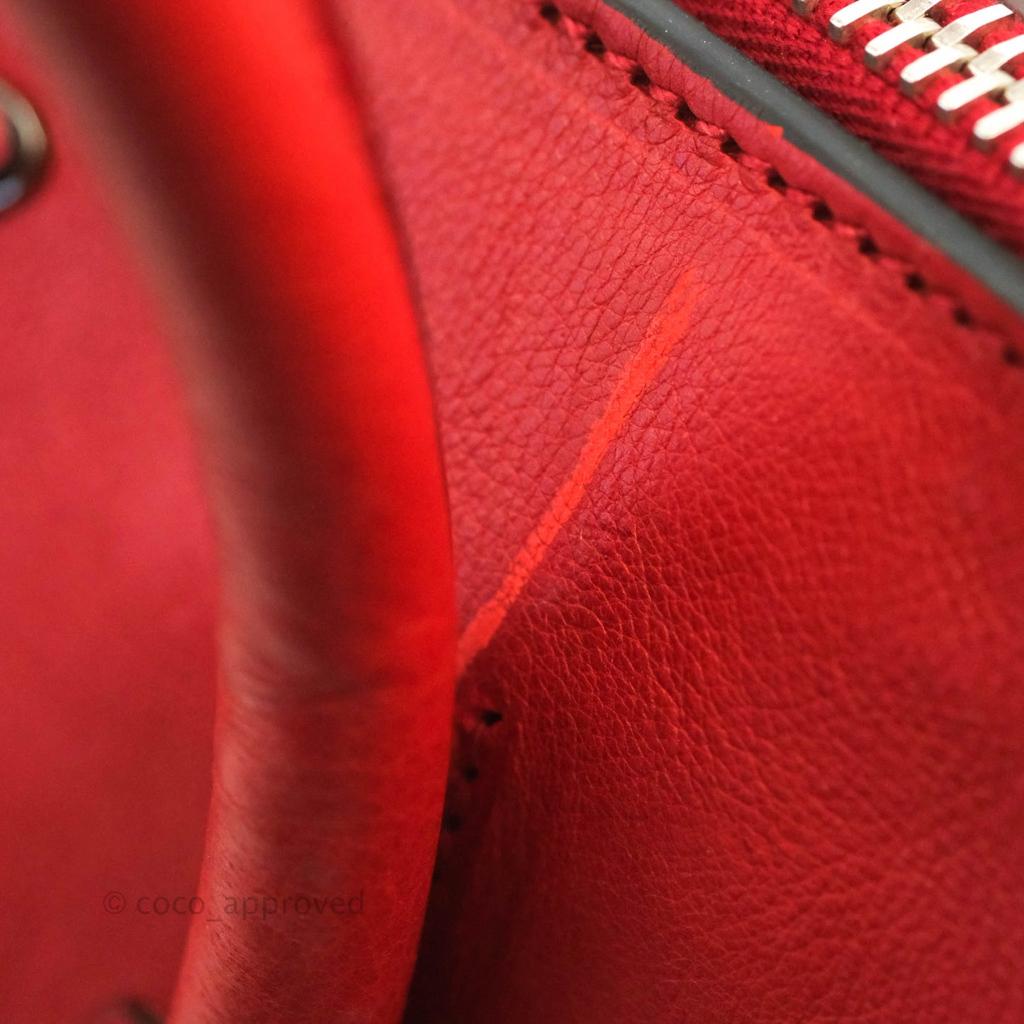 Prada Glace Calf Twin Pocket Tote Red