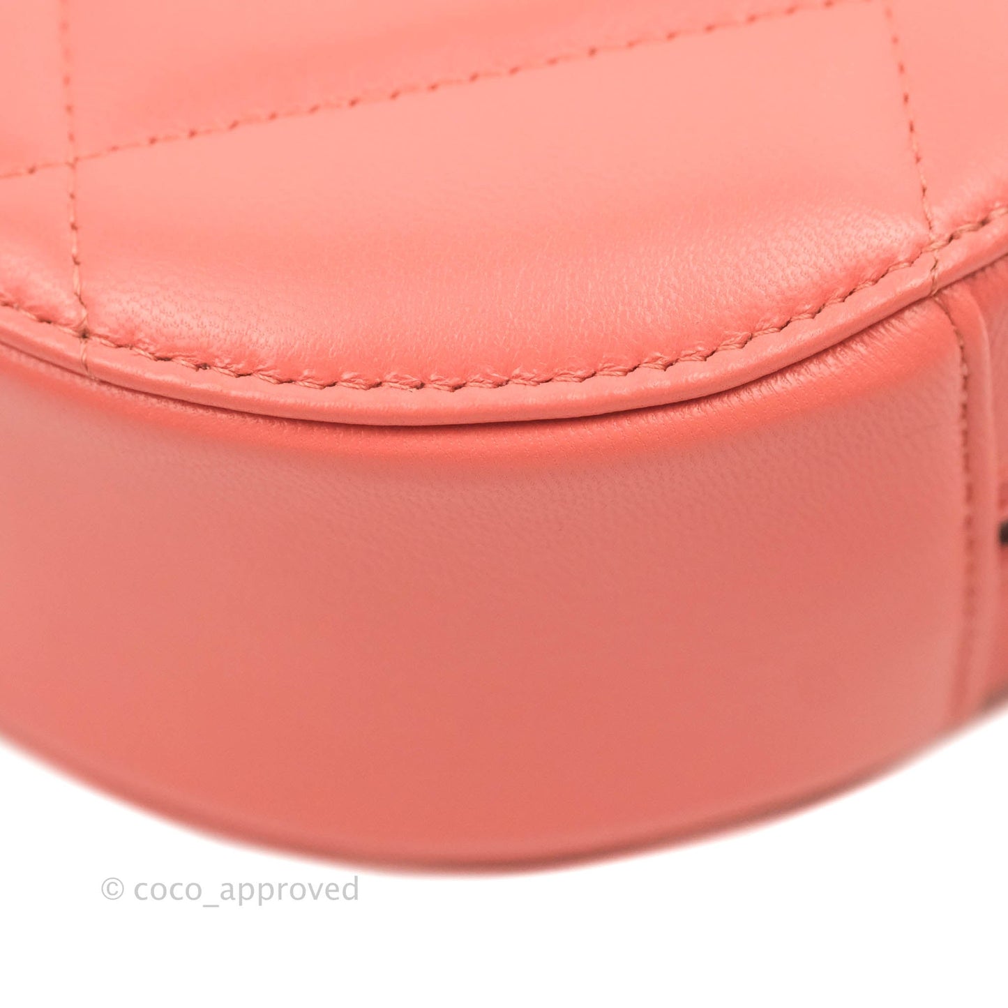 Chanel 19 Round Clutch With Chain Coral Pink Mixed Hardware
