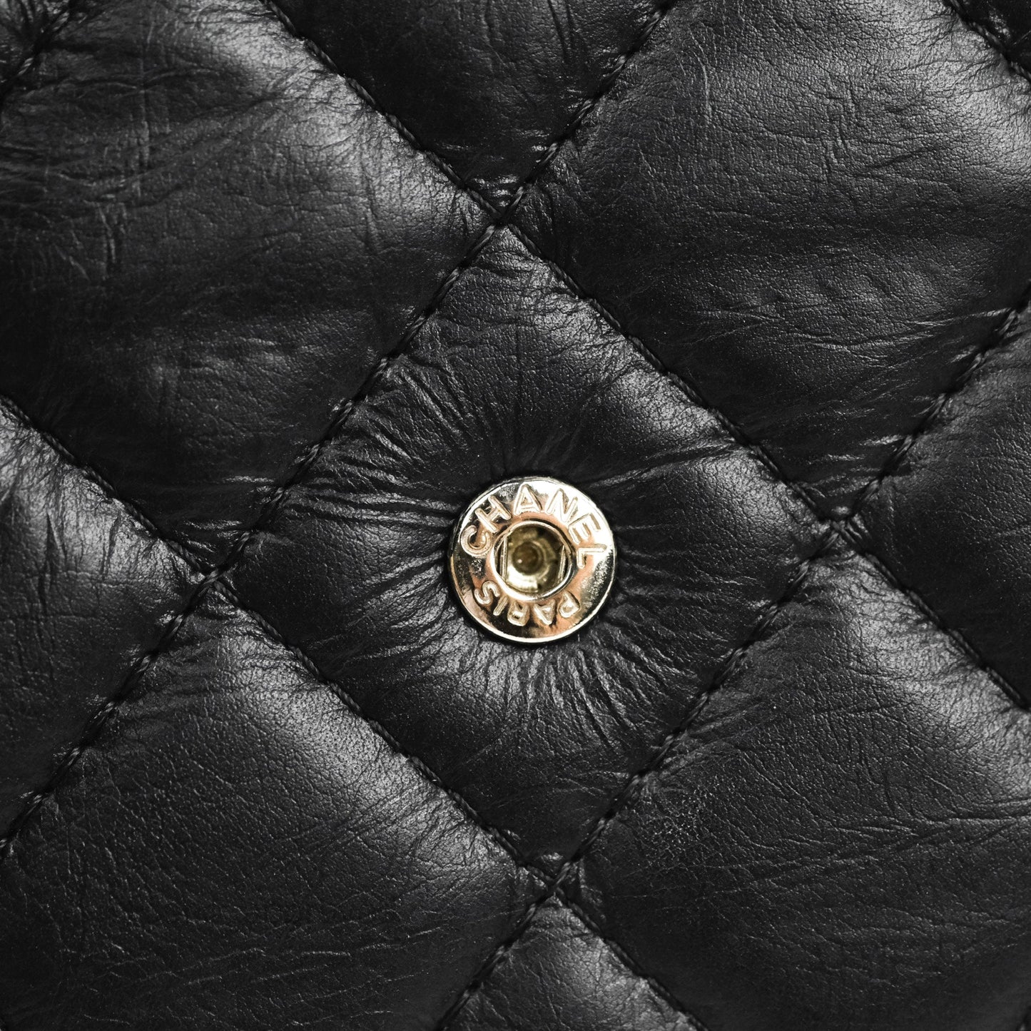 Chanel  Quilted Tassel Wallet On Chain WOC Black Aged Calfskin