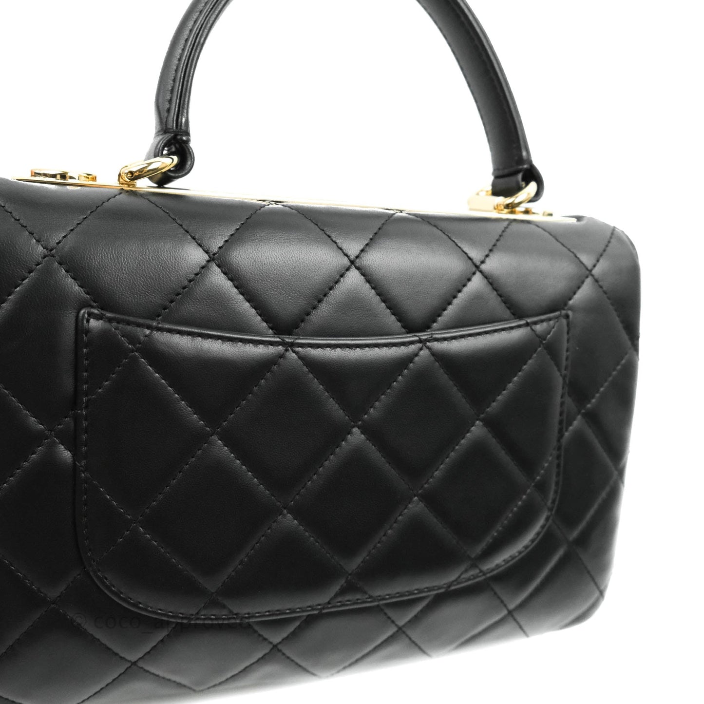 Chanel Small Trendy CC Black Lambskin Gold Hardware