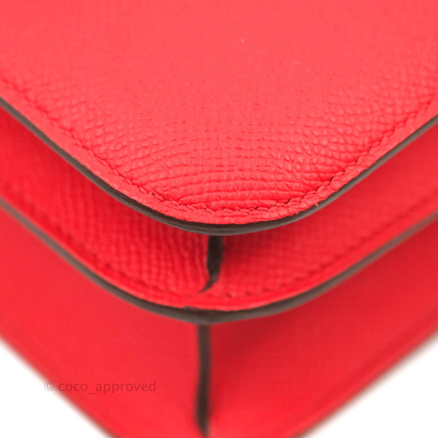 Hermès Constance 24 Rouge De Coeur Veau Epsom Palladium Hardware