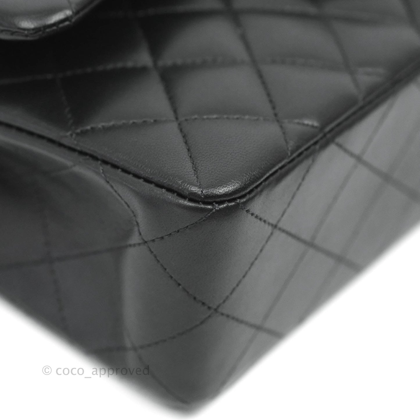 Chanel Classic Small S/M Flap Black Lambskin Rose Pink-Gold Hardware