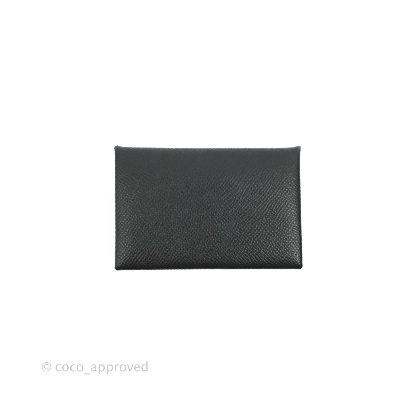 Hermès Calvi Card Holder Epsom Black