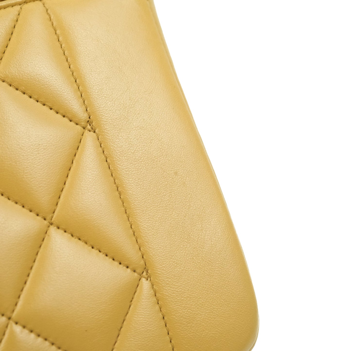 Chanel Vintage Small Quilted Classic Diana Flap Bag Beige Lambskin 24K Gold Hardware