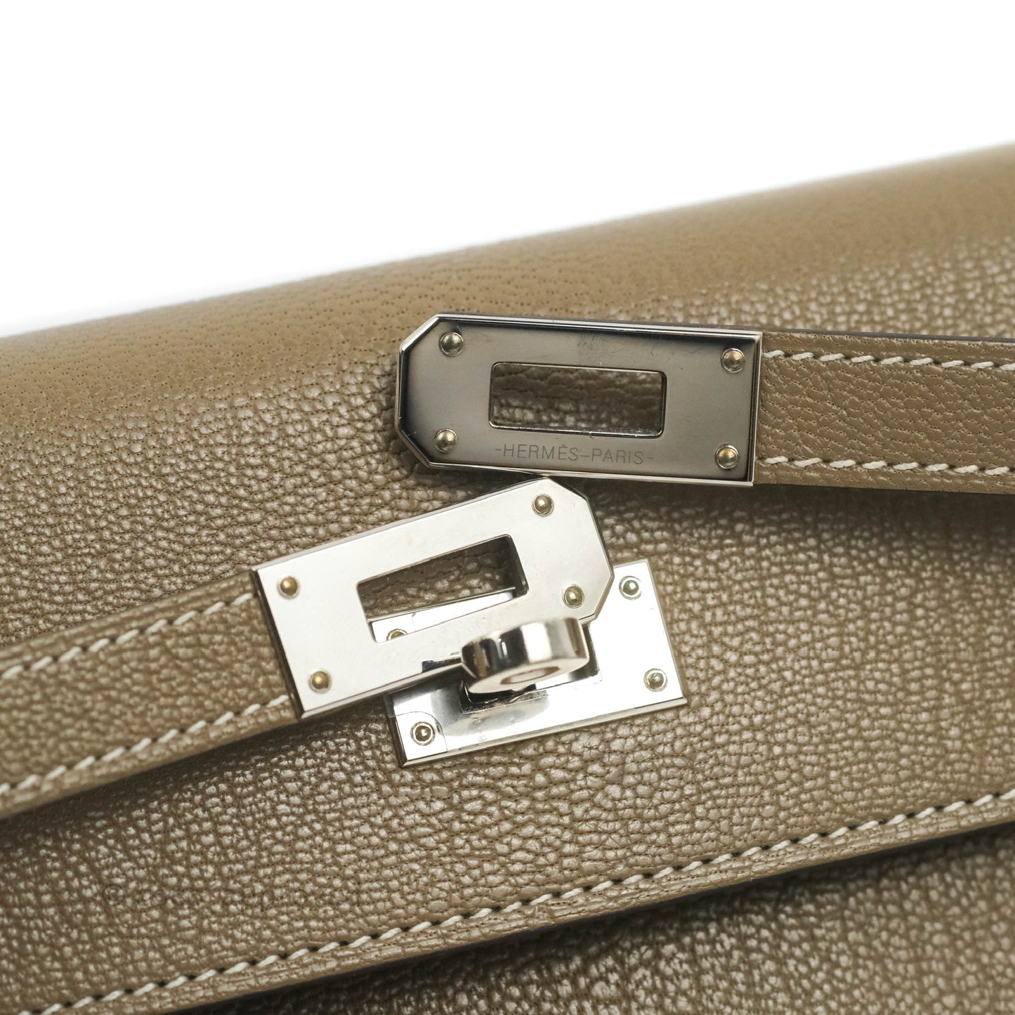 Hermès Kelly To Go Wallet Etoupe Chevre Mysore Palladium Hardware