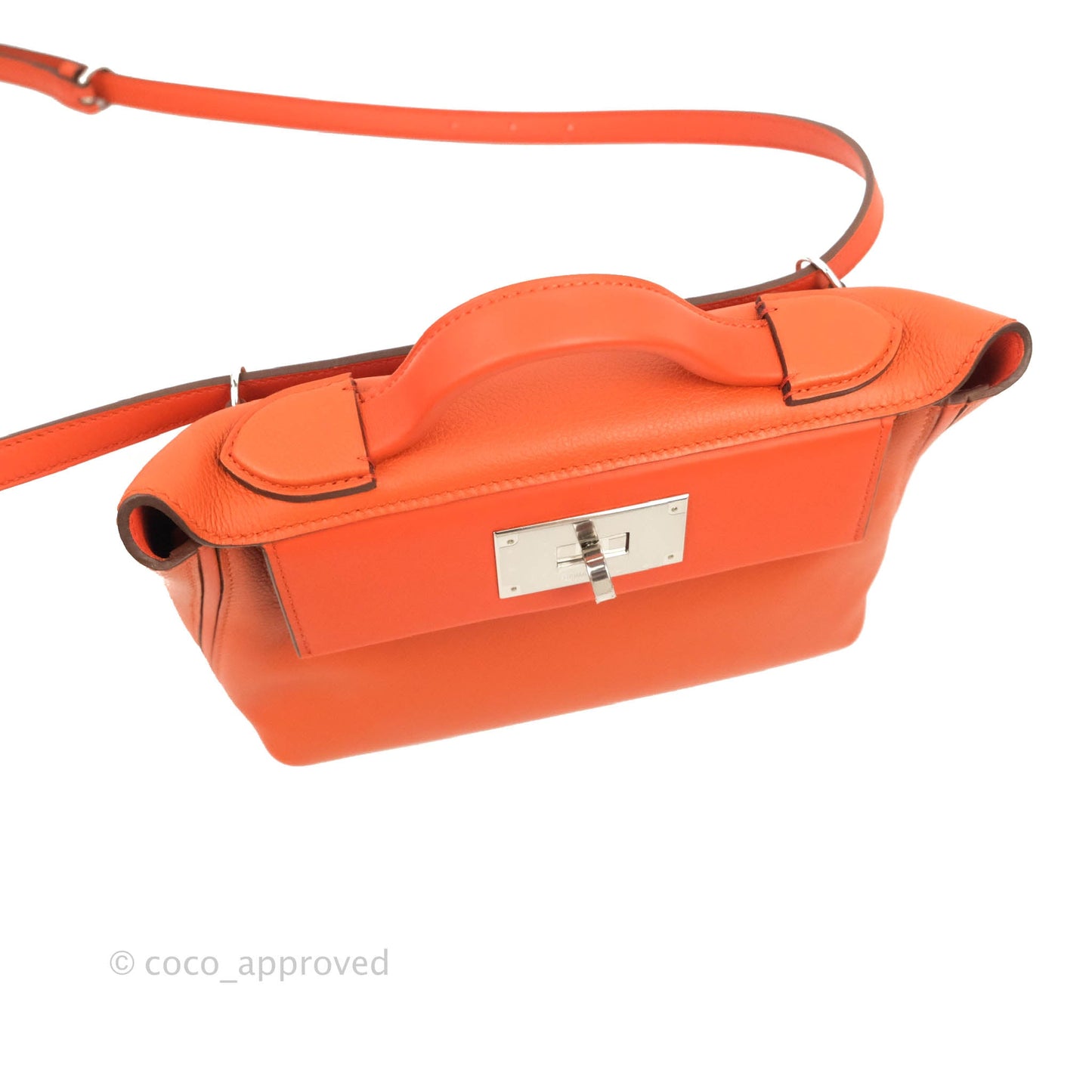 Hermès 24/24 21 Mini Terre Battue Palladium Hardware