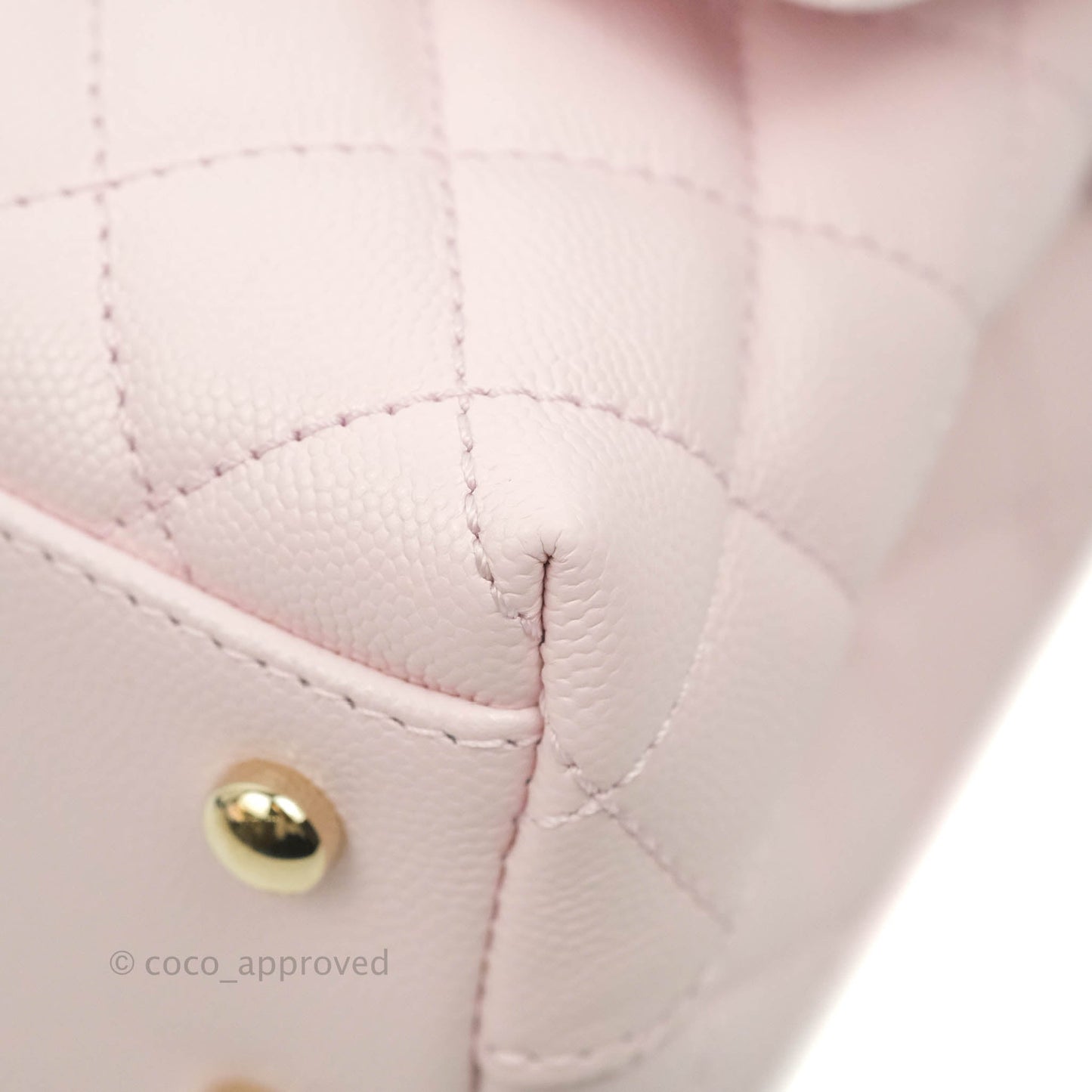 Chanel Small Coco Handle Light Pink Caviar Gold Hardware
