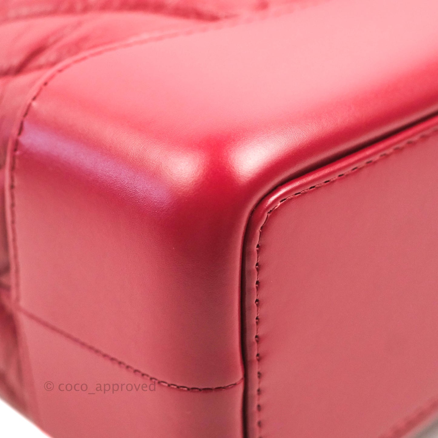 Chanel Small Chevron Gabrielle Backpack Dark Pink Aged Calfskin