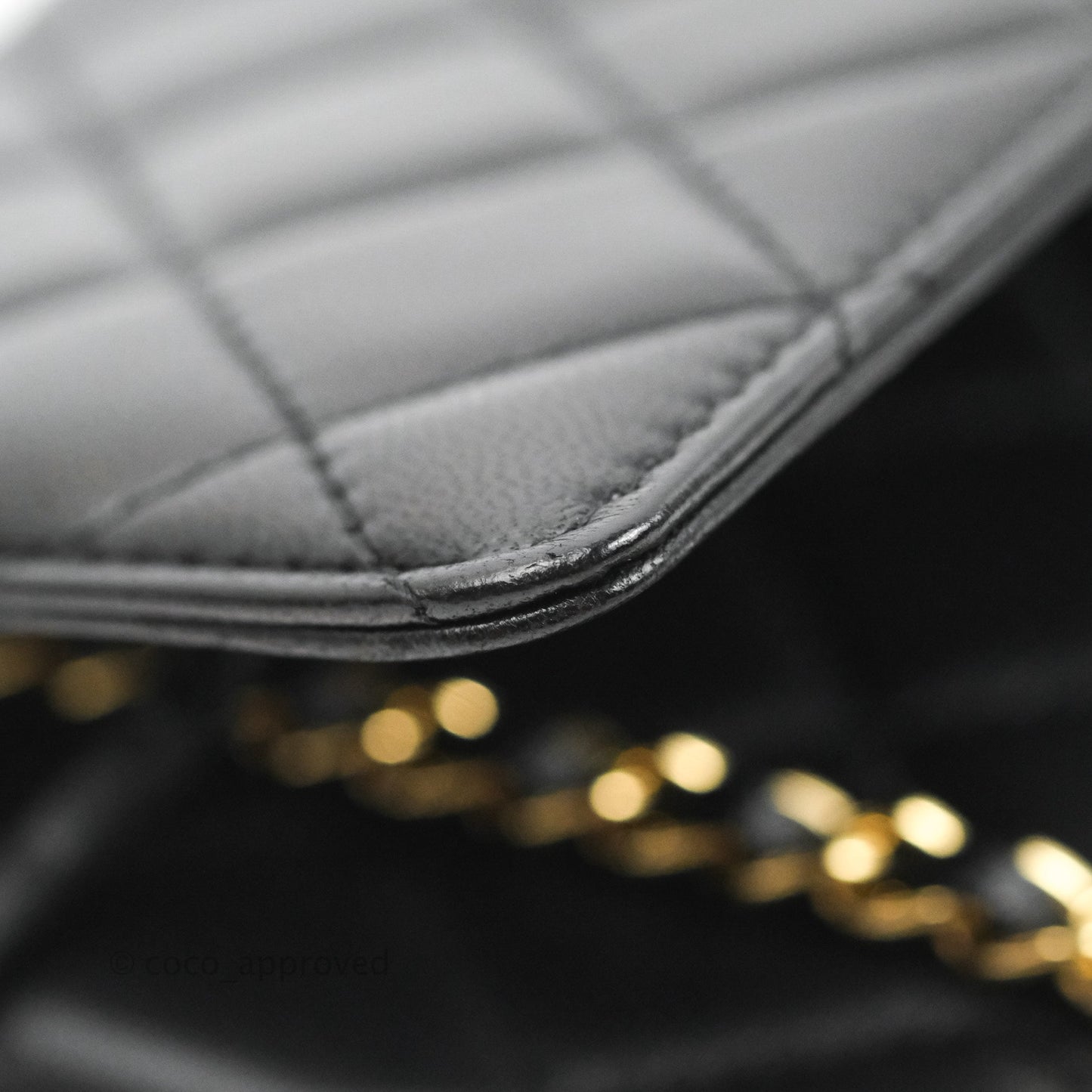 Chanel Quilted Classic Wallet on Chain WOC Black Lambskin Gold Hardware