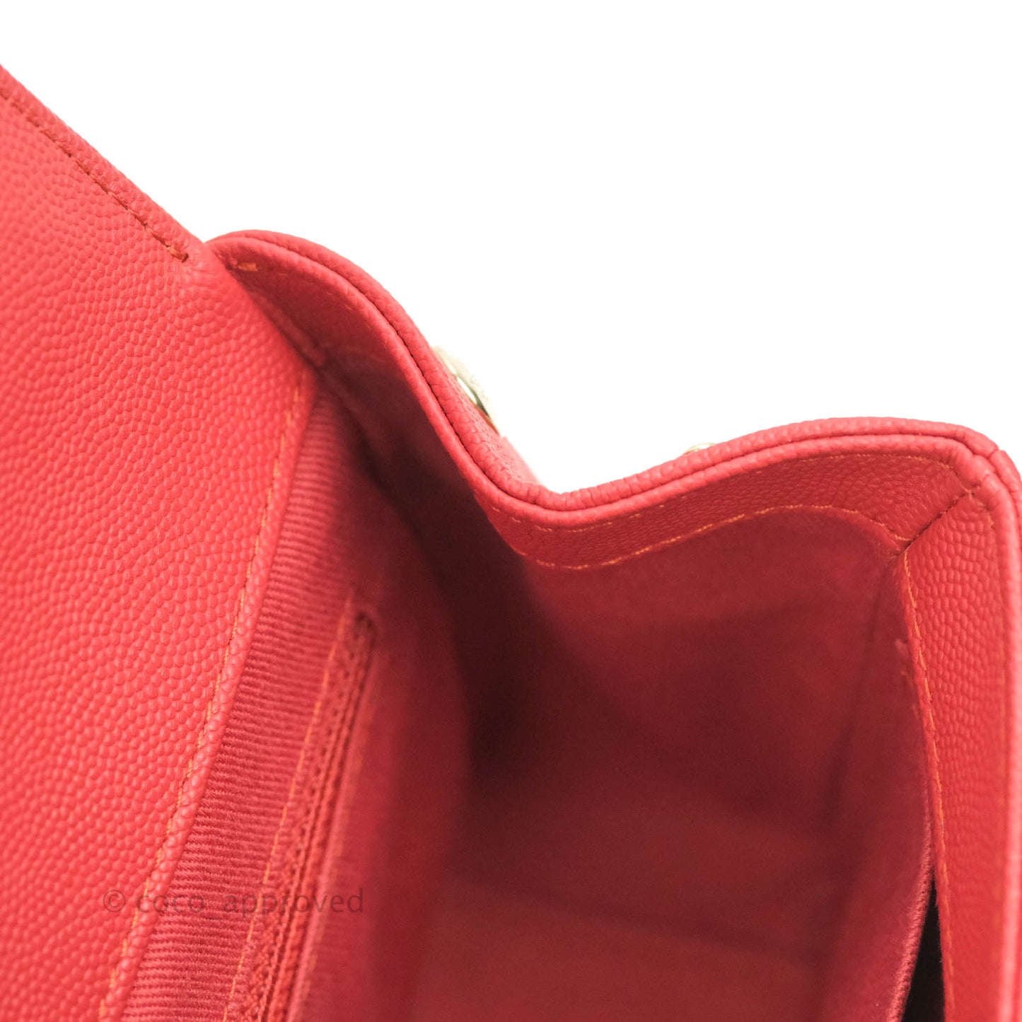 Chanel Quilted Small Business Affinity Flap Red Caviar Gold Hardware