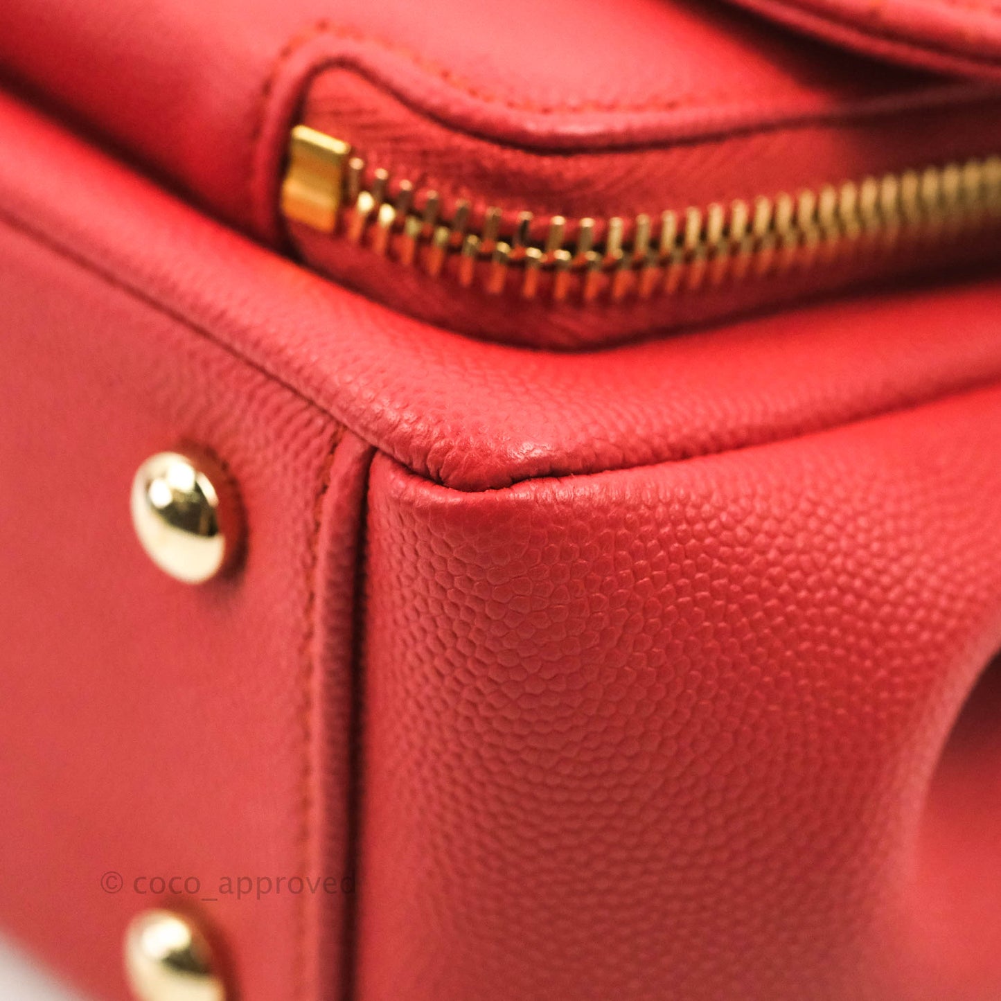 Chanel Quilted Small Business Affinity Flap Red Caviar Gold Hardware
