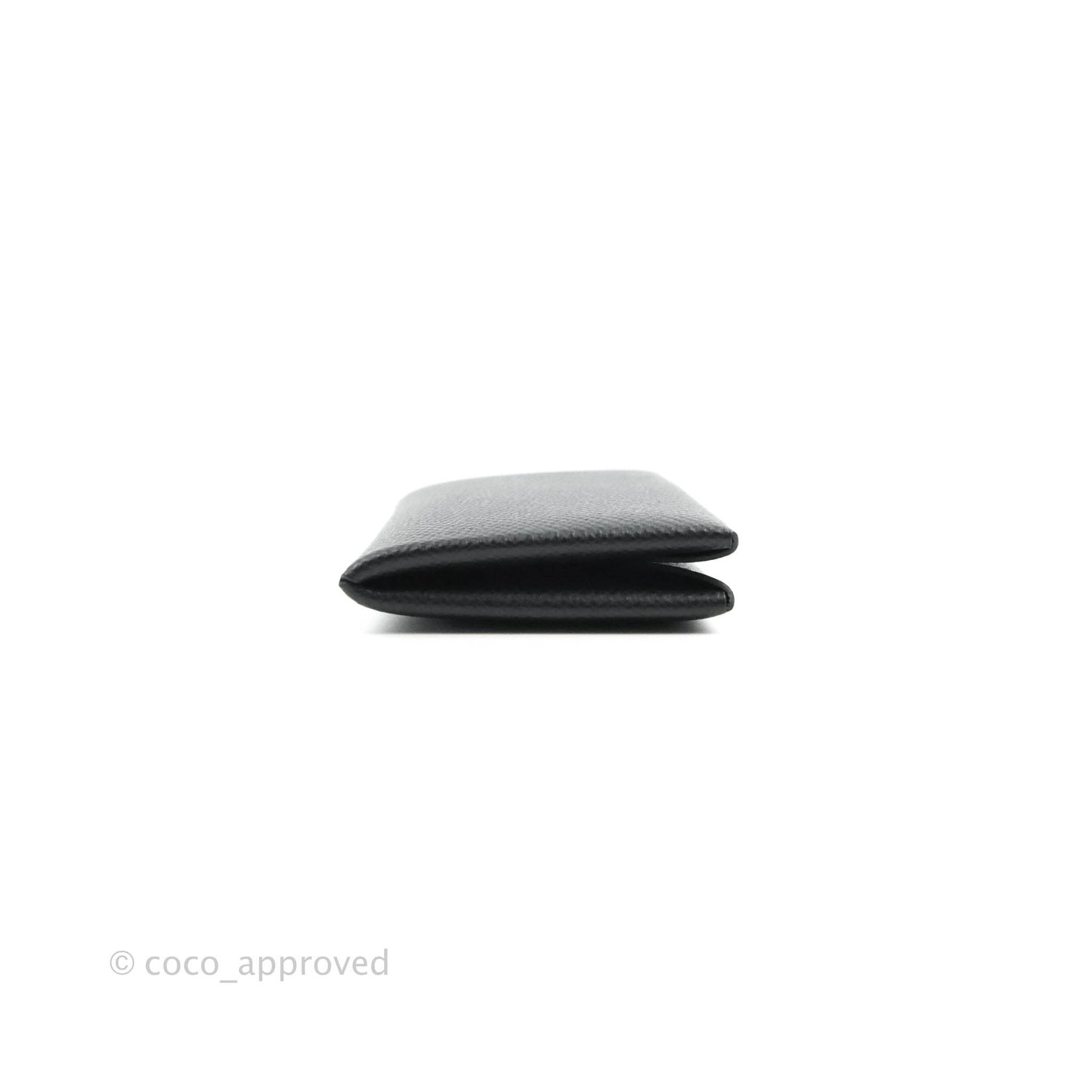 Hermès Calvi Card Holder Epsom Black