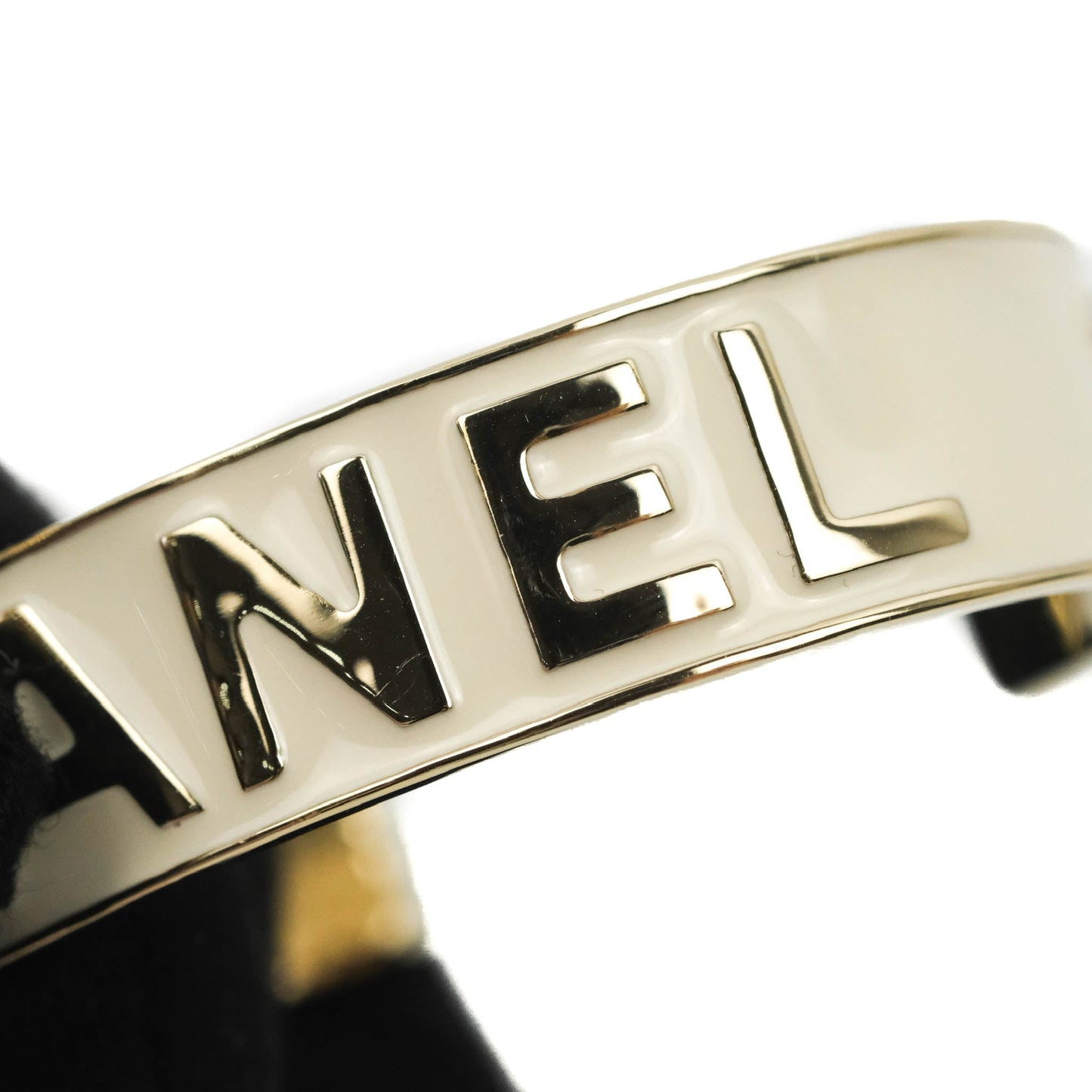Chanel CC Logo Gold Tone Bracelet Size S 22S