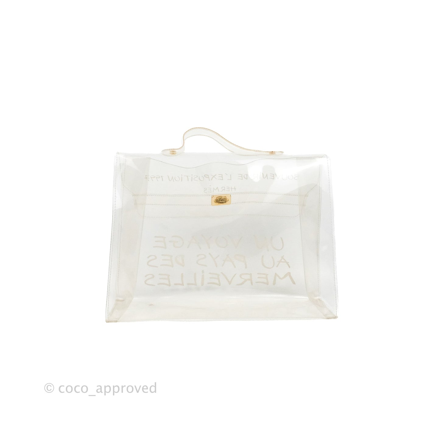 Hermès Vinyl Kelly Beach Bag Gold Hardware