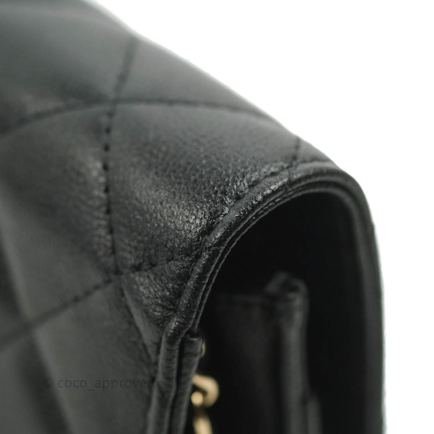 Chanel Quilted Wallet on Chain WOC Black Caviar Gold Hardware