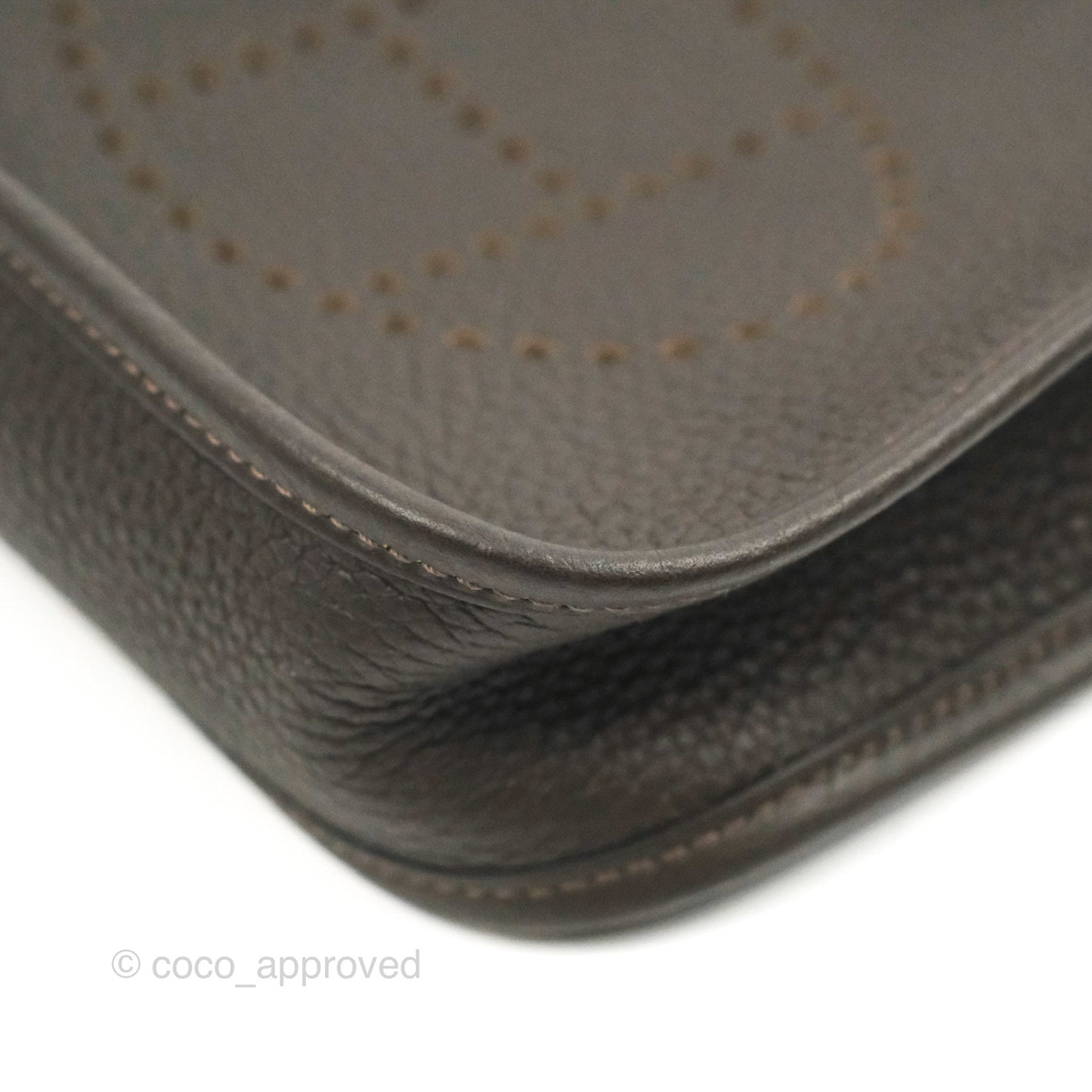 Hermès Mini Evelyne 16 Ebene Clemence Palladium Hardware