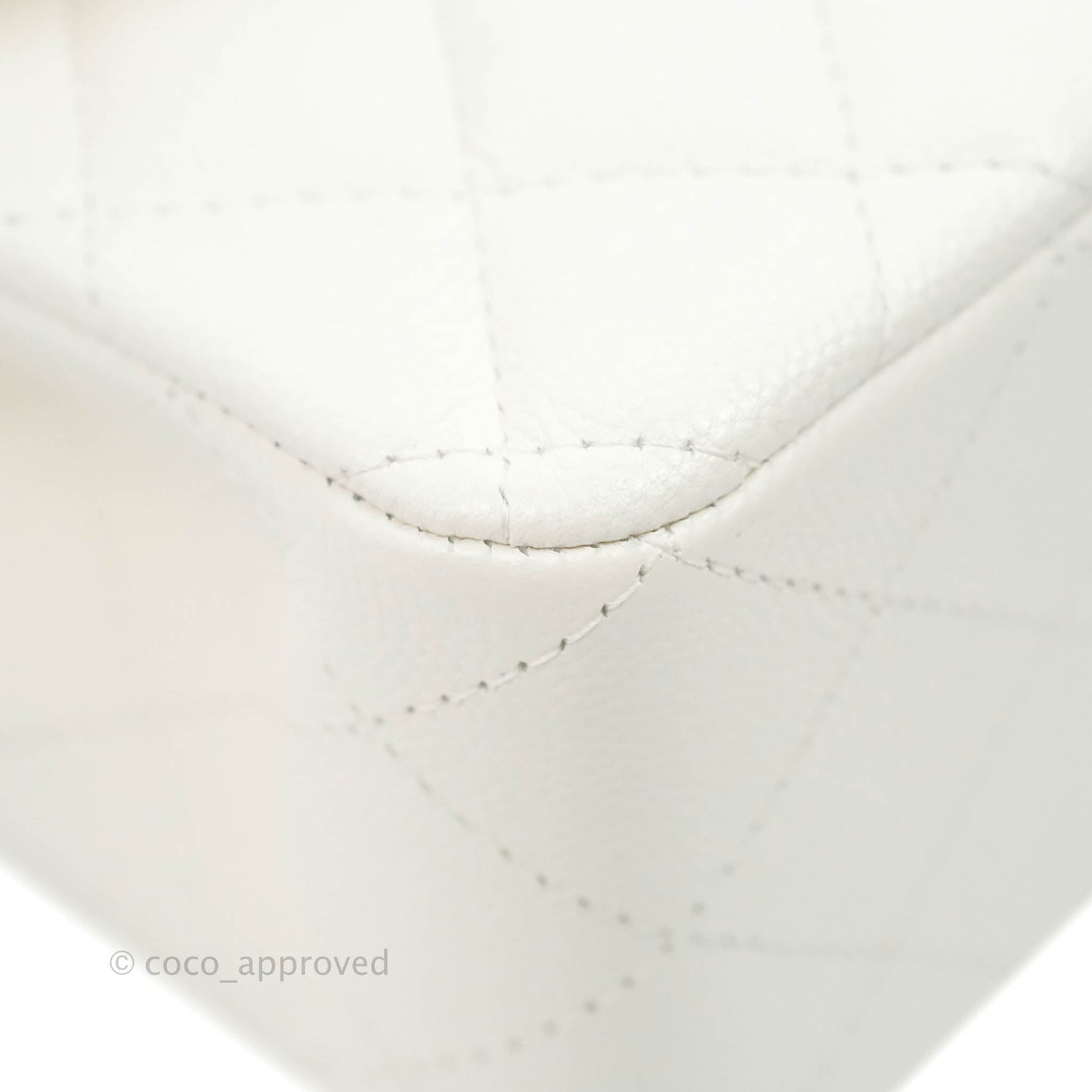 Chanel Classic Small S/M Flap White Caviar Gold Hardware