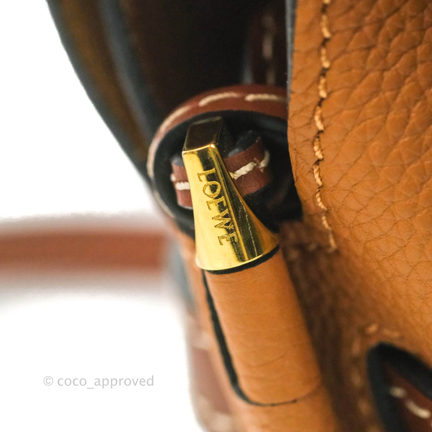Loewe Small Gate Bag Light Caramel/Pecan Grained Calfskin