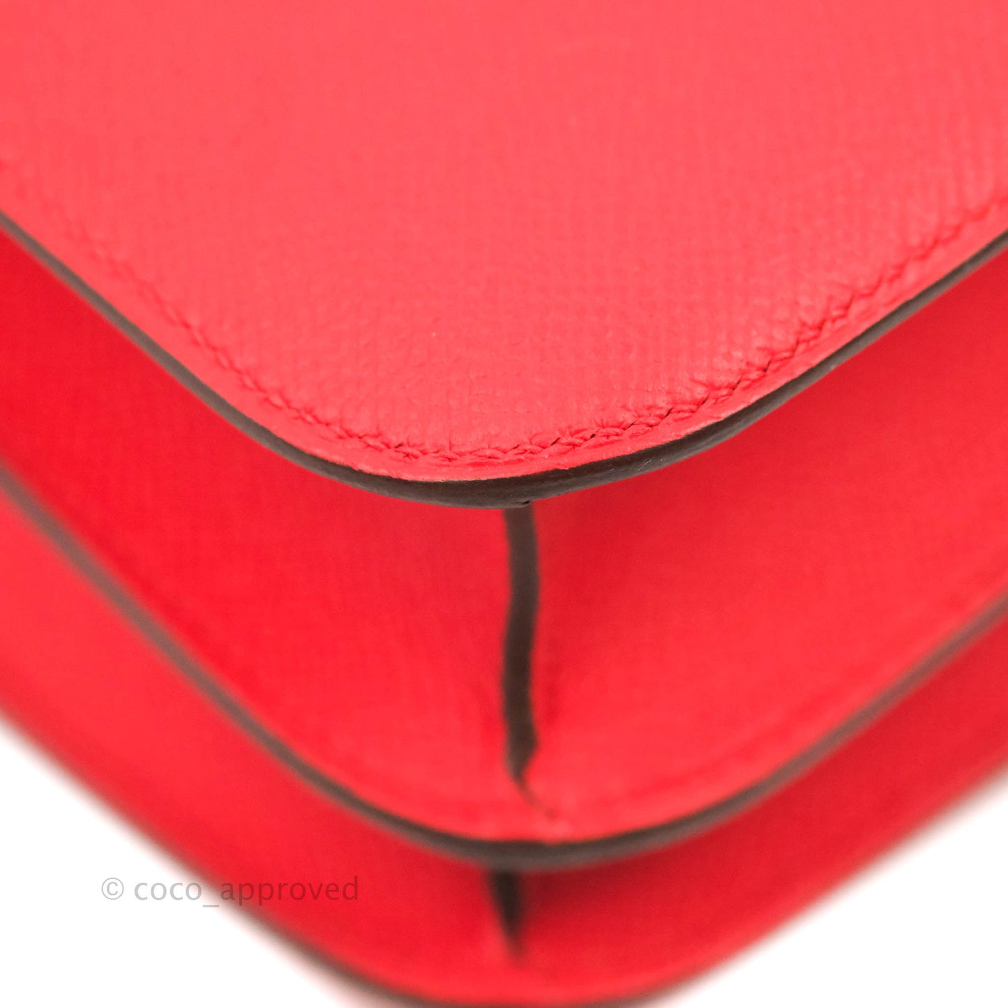 Hermès Constance 24 Rouge De Coeur Veau Epsom Palladium Hardware