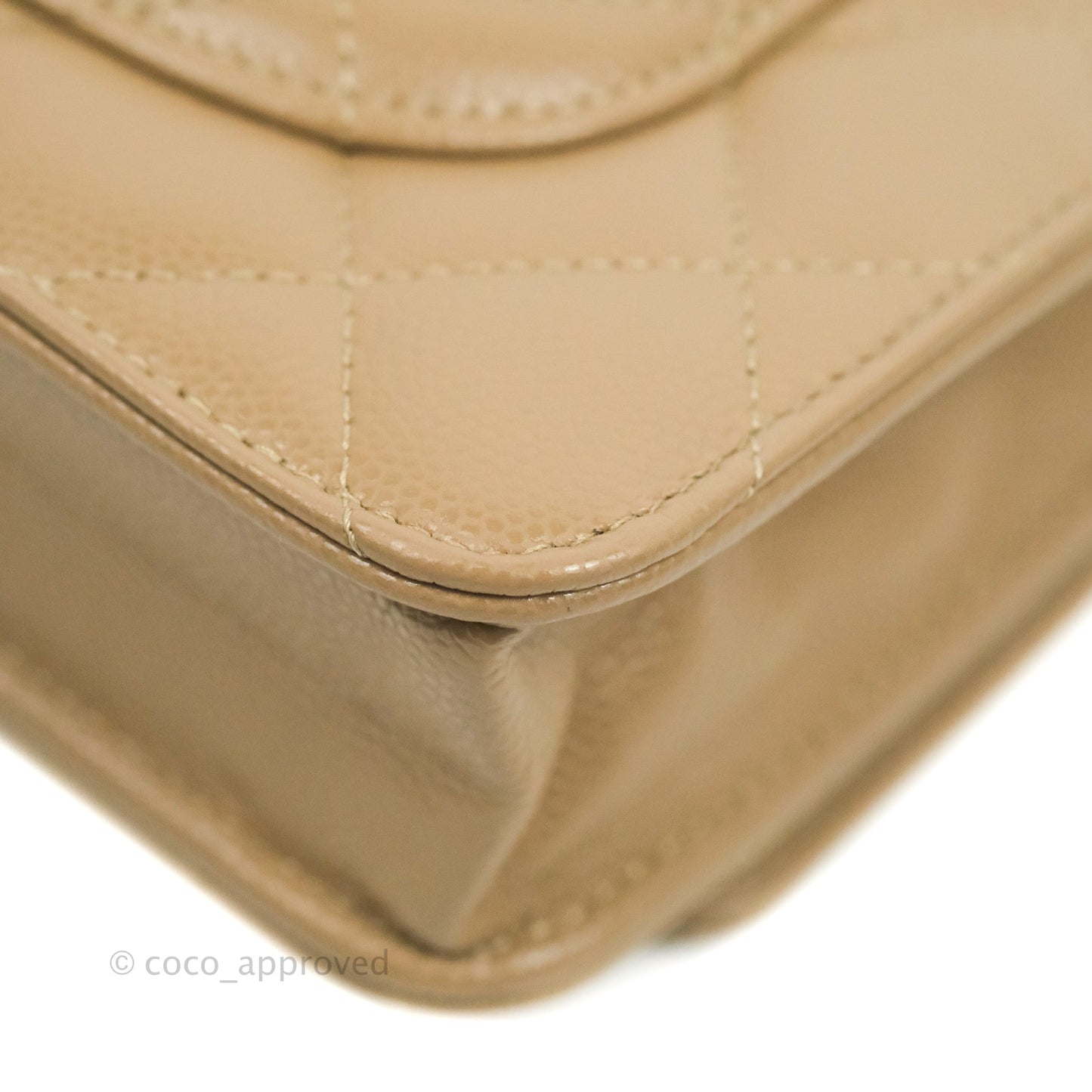 Chanel Quilted Classic WOC Dark Beige Caviar Gold Hardware