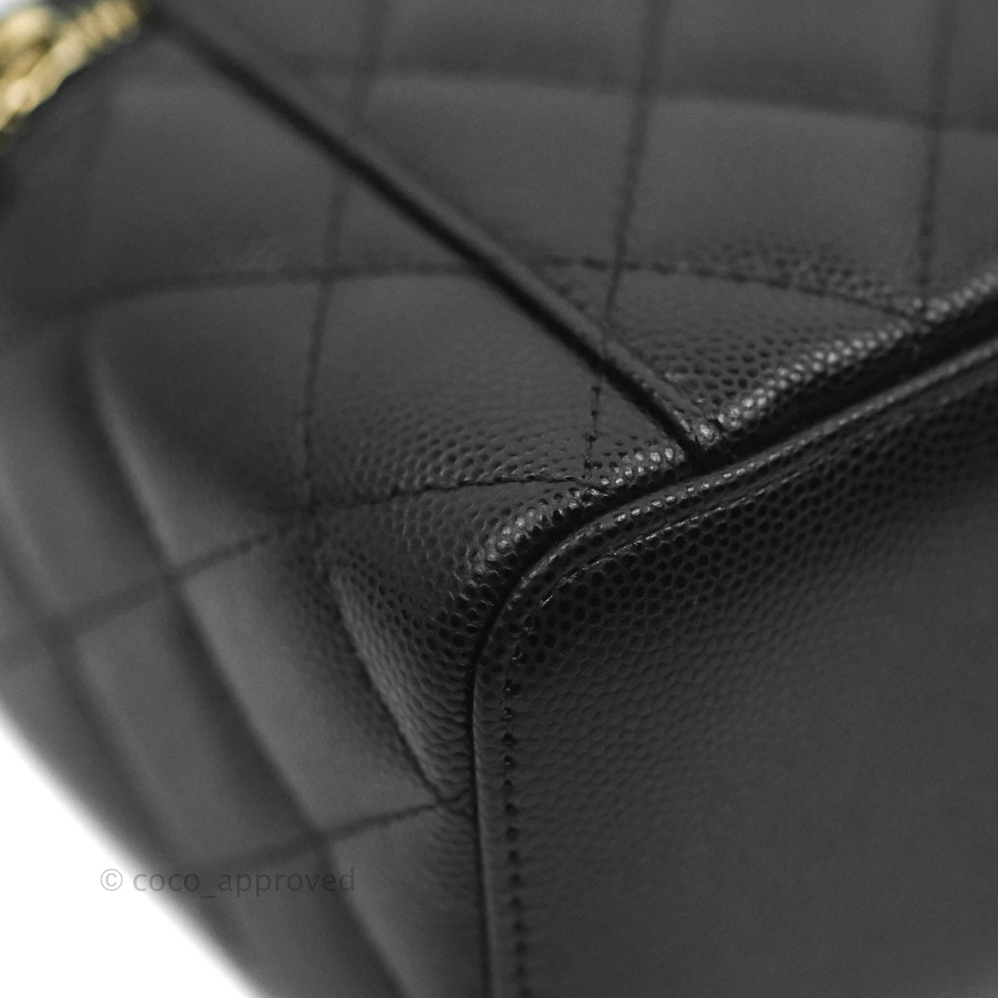Chanel Classic Vanity Rectangular Black Caviar Gold Hardware
