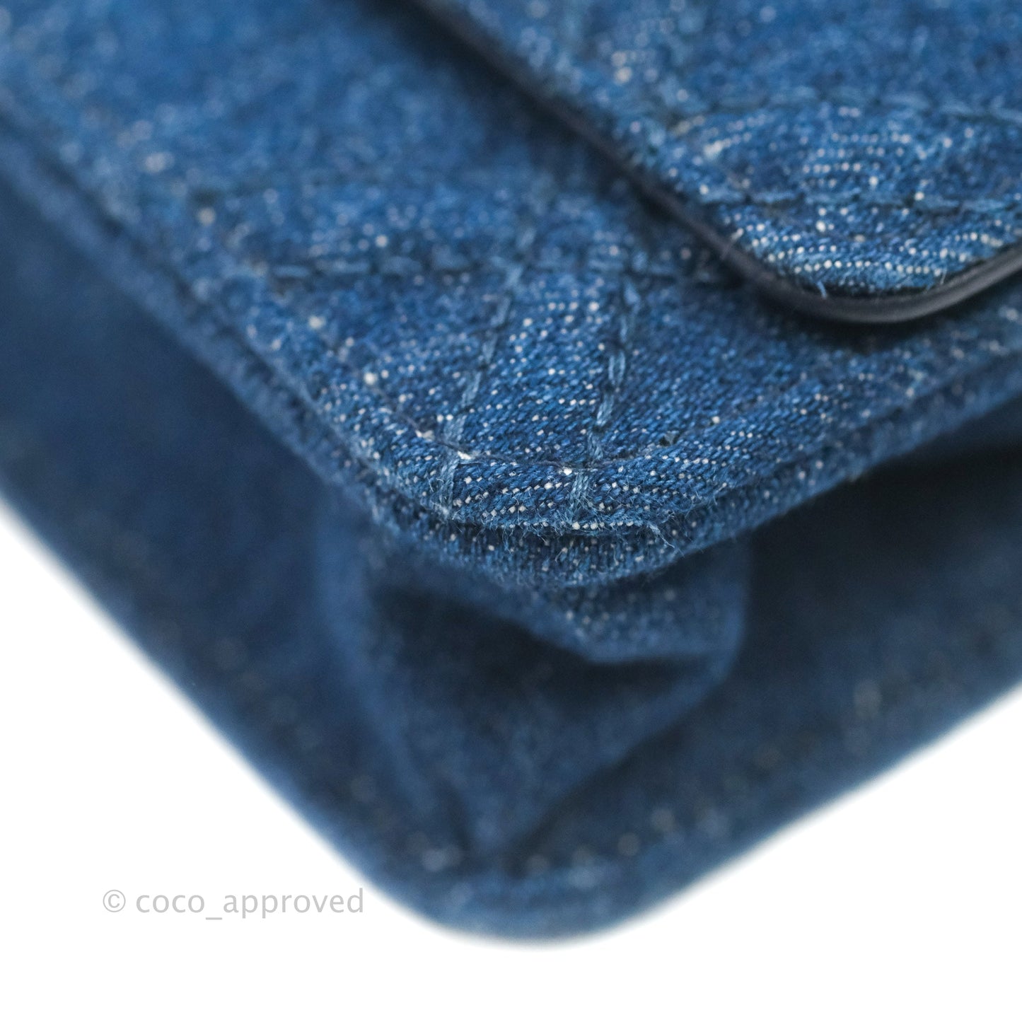Chanel 19 Wallet on Chain WOC Blue Denim Mixed Hardware