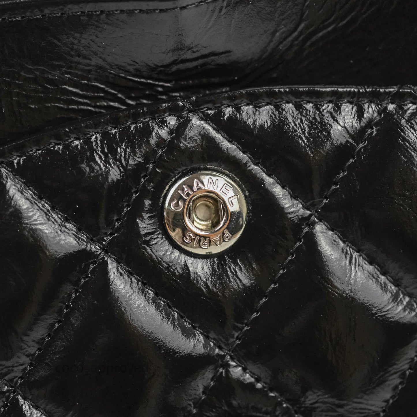 Chanel Small Classic Quilted Flap So Black Glazed Crumpled Calfskin