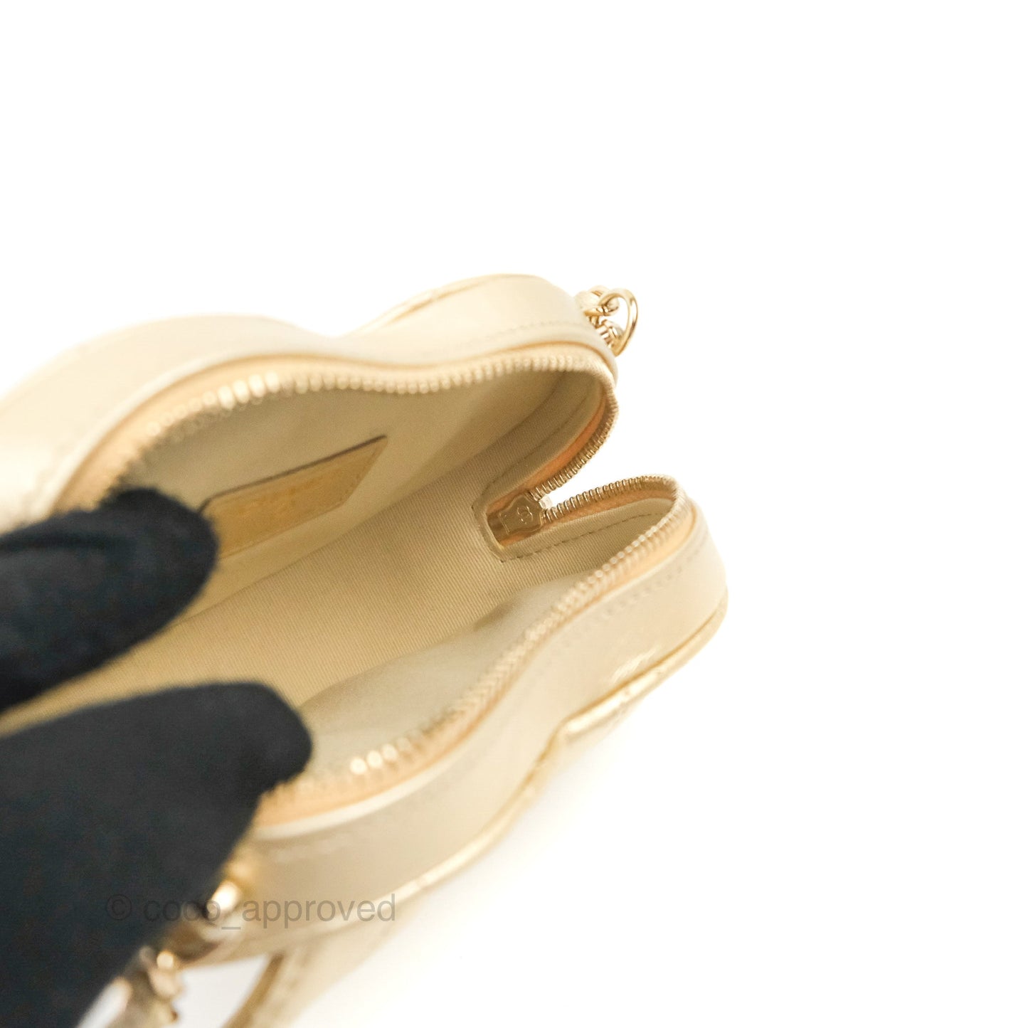 Chanel Small Heart Bag Gold Lambskin Gold Hardware 22S