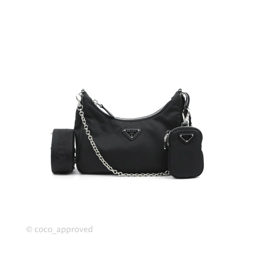 Prada Nylon Re-Edition 2005 Shoulder Bag Black