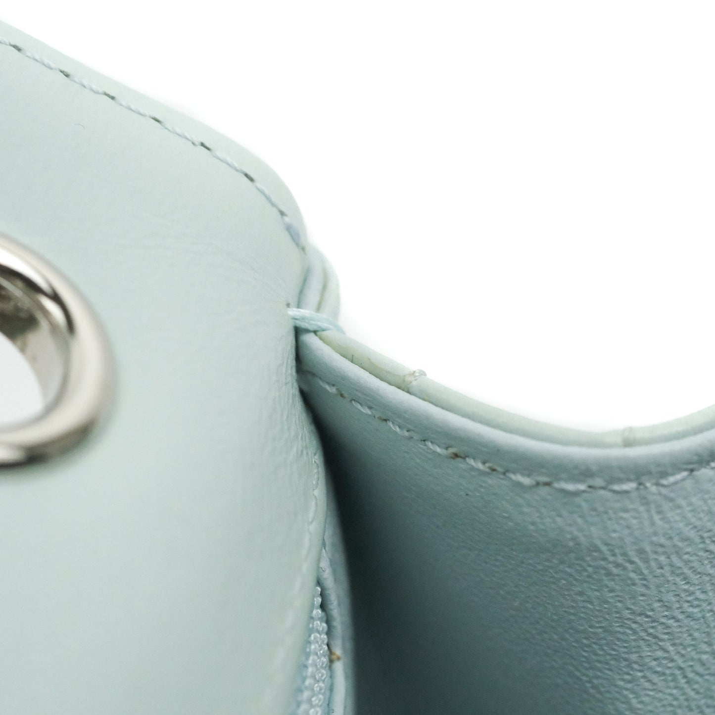 Chanel Mini Reissue 224 Blue Aged Calfskin Silver Hardware