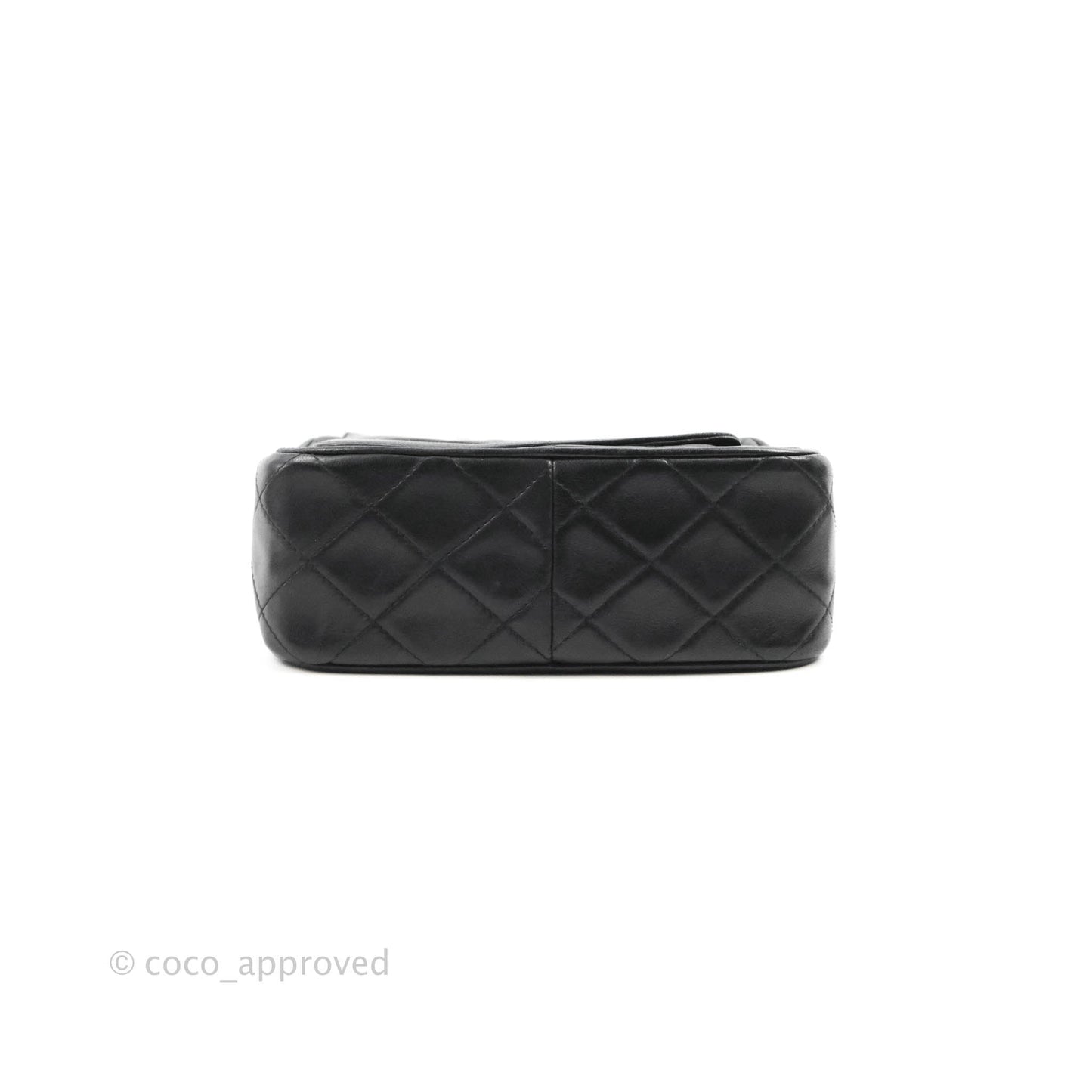 Chanel Vintage Small Camera Bag Black Lambskin Gold Hardware