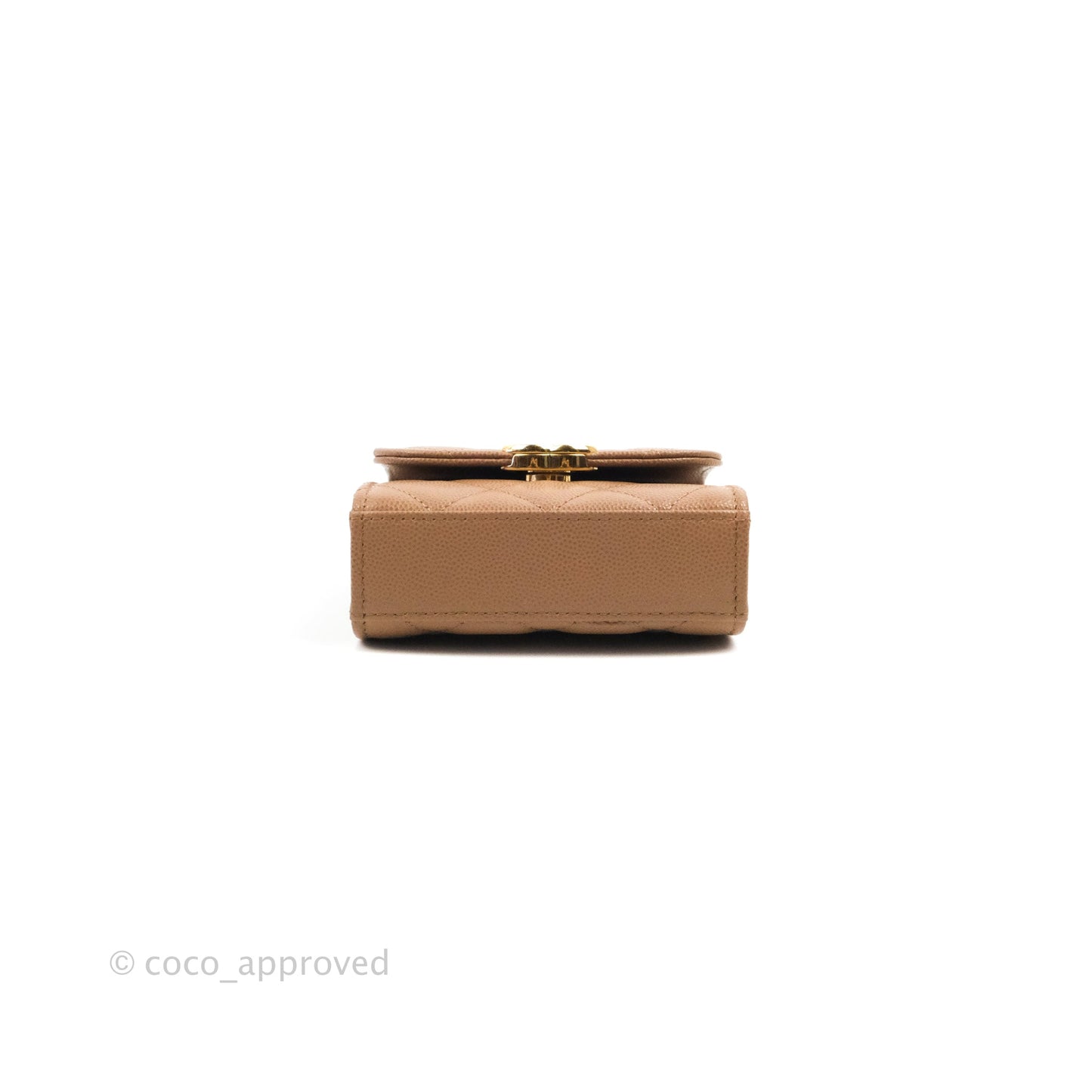 Chanel CC Chain Clutch with Chain Beige Caviar Gold Hardware