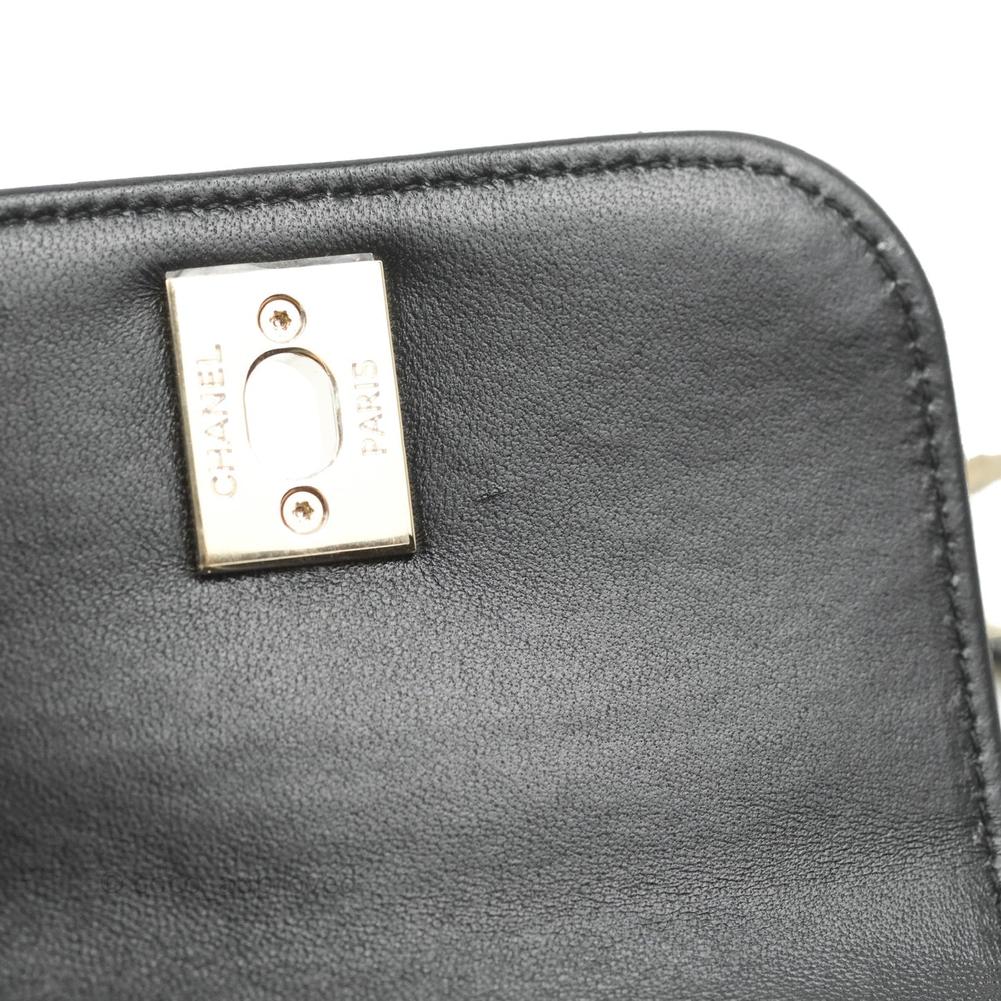 Chanel Mini Quilted Trendy CC Clutch With Chain Black Lambskin Gold Hardware
